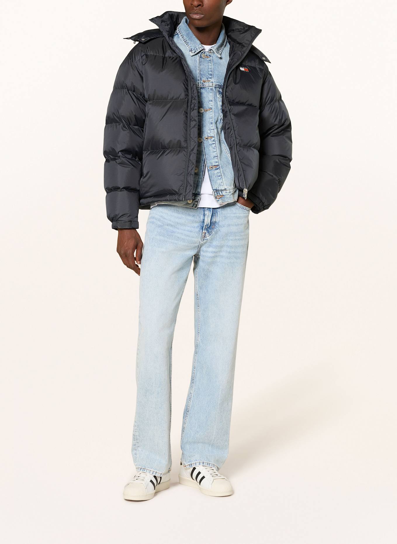 TOMMY JEANS Daunenjacke ALASKA mit abnehmbarer Kapuze: DUNKELBLAU