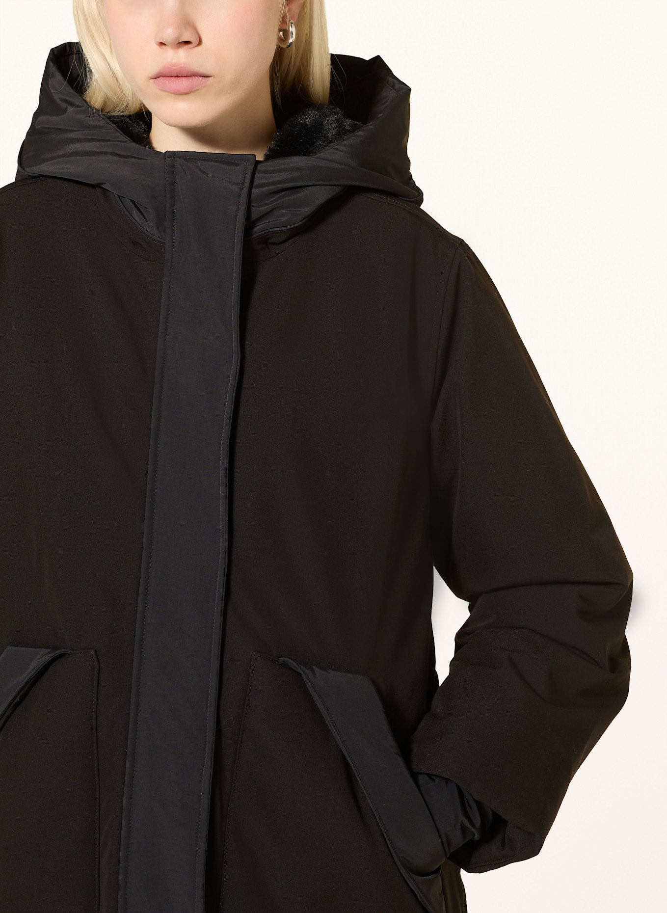 MOS MOSH Parka LISSA mit Kunstpelz: SCHWARZ