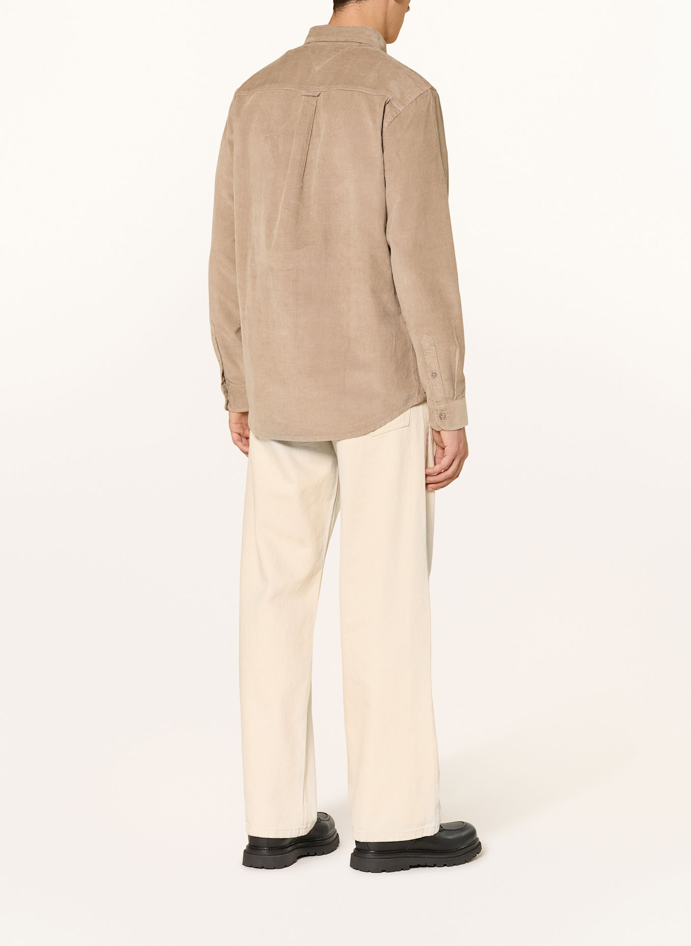 TOMMY JEANS Cordhemd Regular Fit: TAUPE
