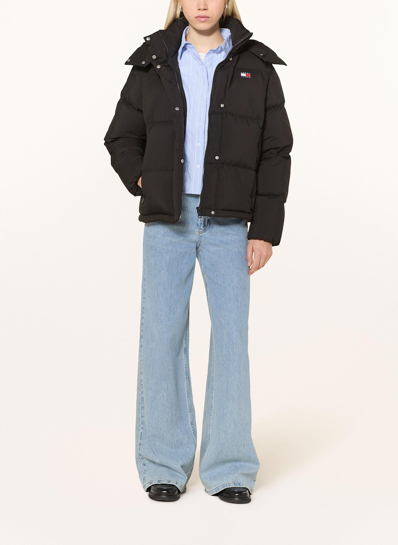 TOMMY JEANS Daunenjacke ALASKA mit abnehmbarer Kapuze: SCHWARZ