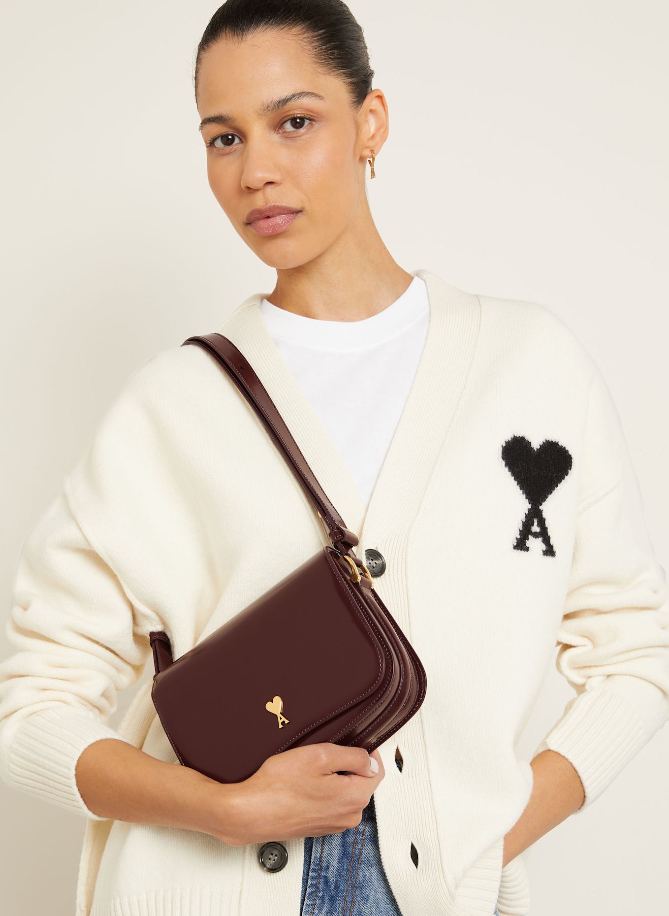 AMI PARIS Crossbody bag PARIS PARIS: DARK RED