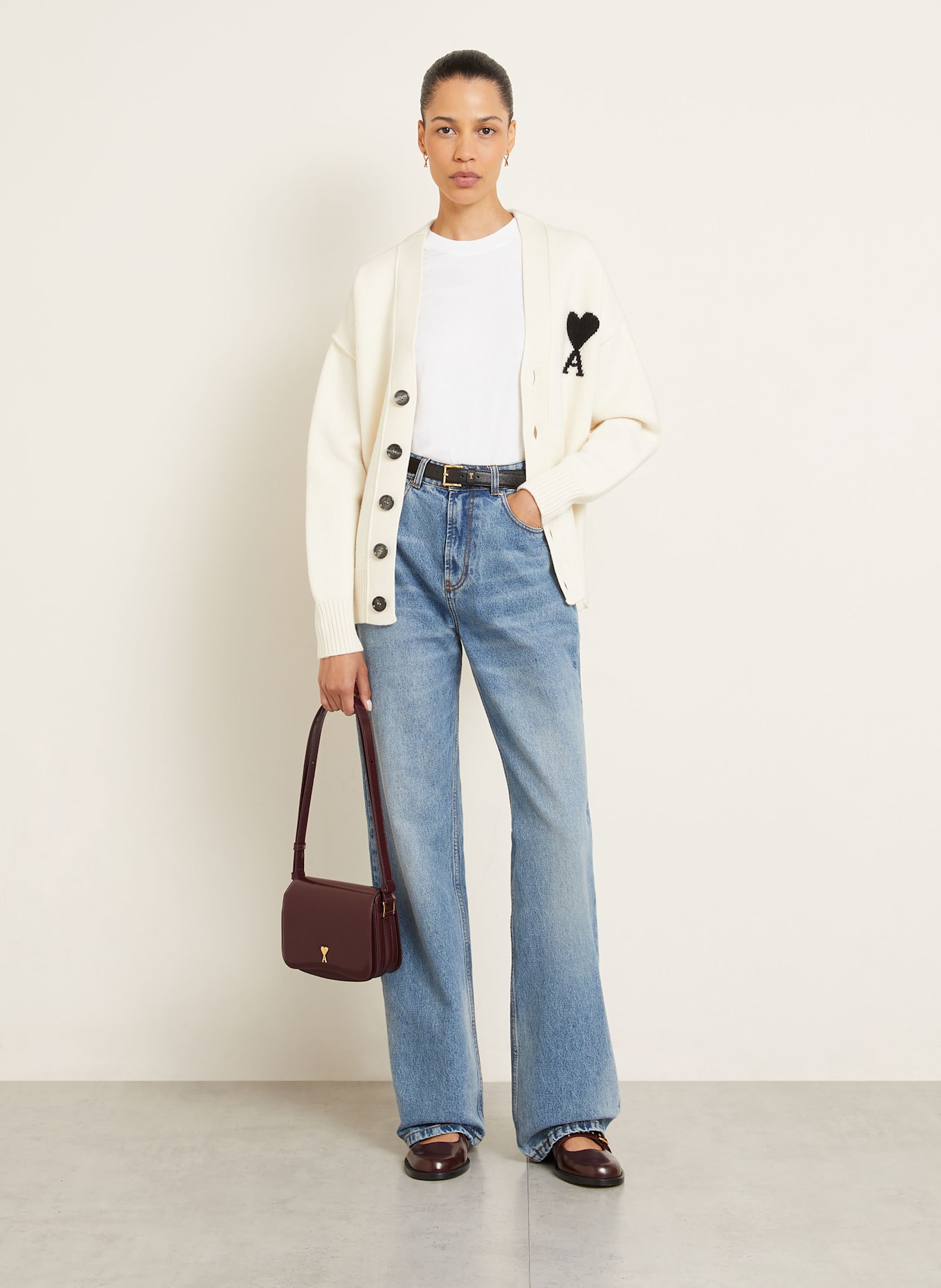 AMI PARIS Crossbody bag PARIS PARIS: DARK RED