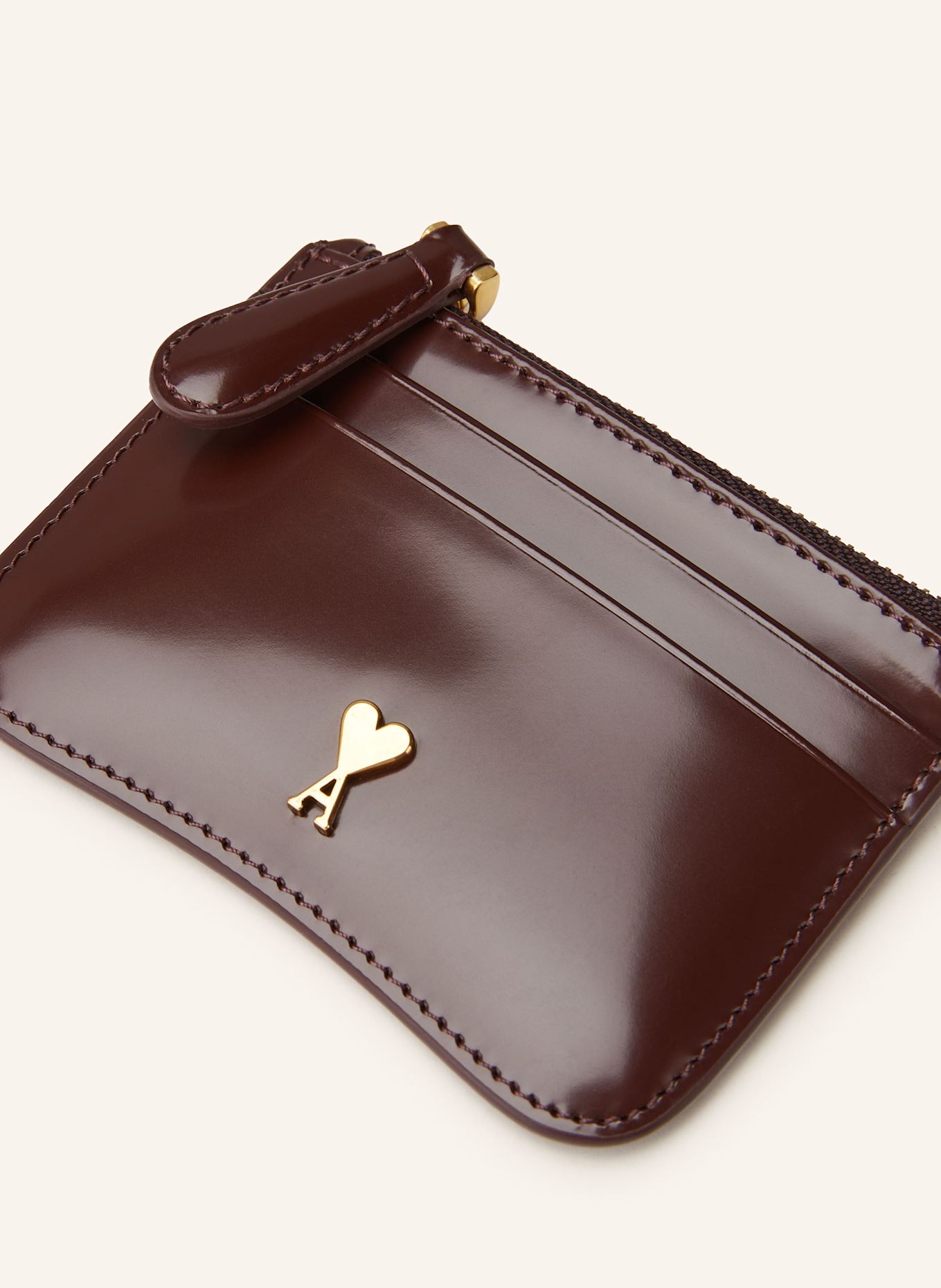 AMI PARIS Etui na karty: CIEMNOCZERWONY