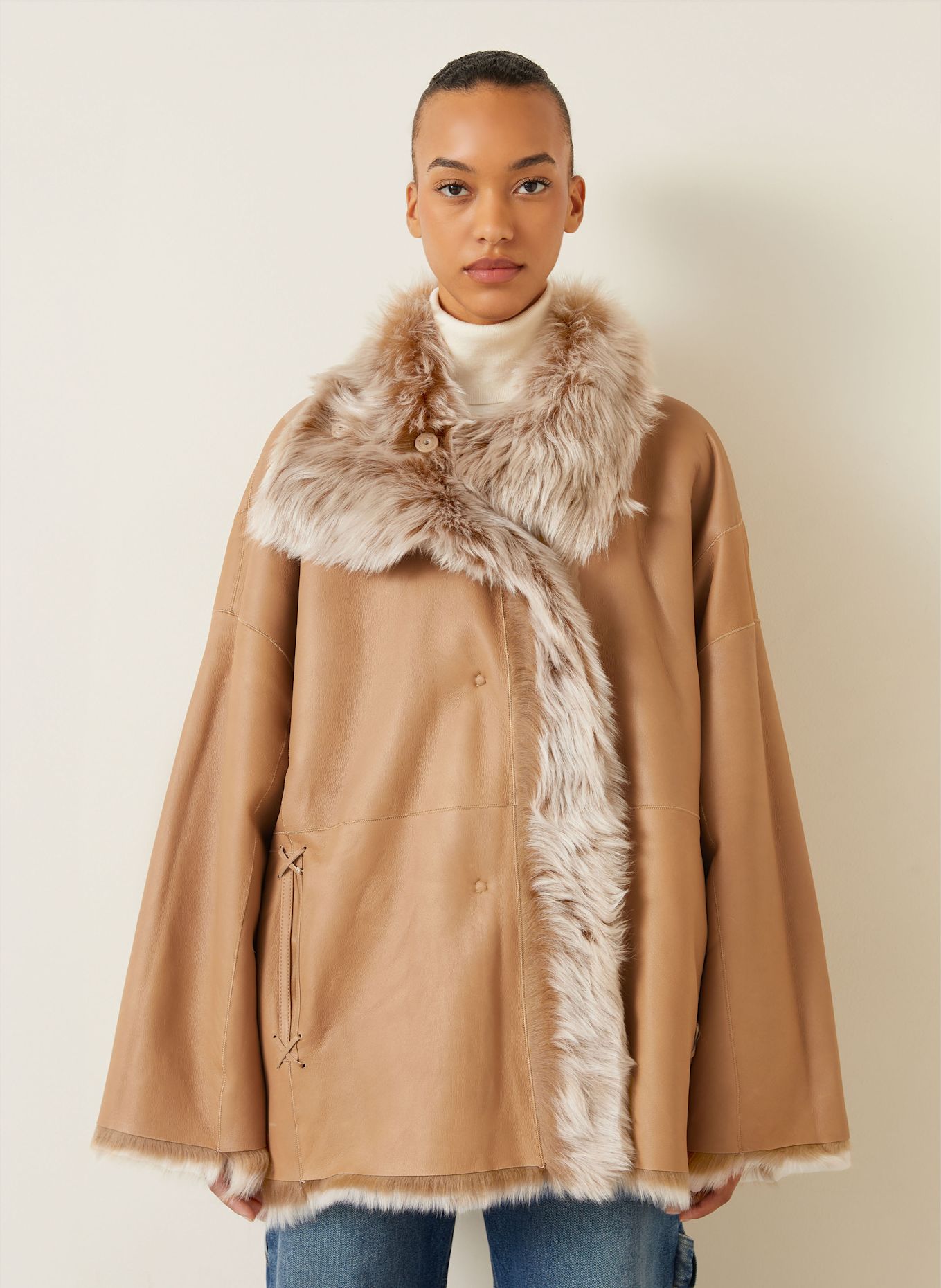 UTZON Bosmanka JENS: ECRU/ BRĄZOWY