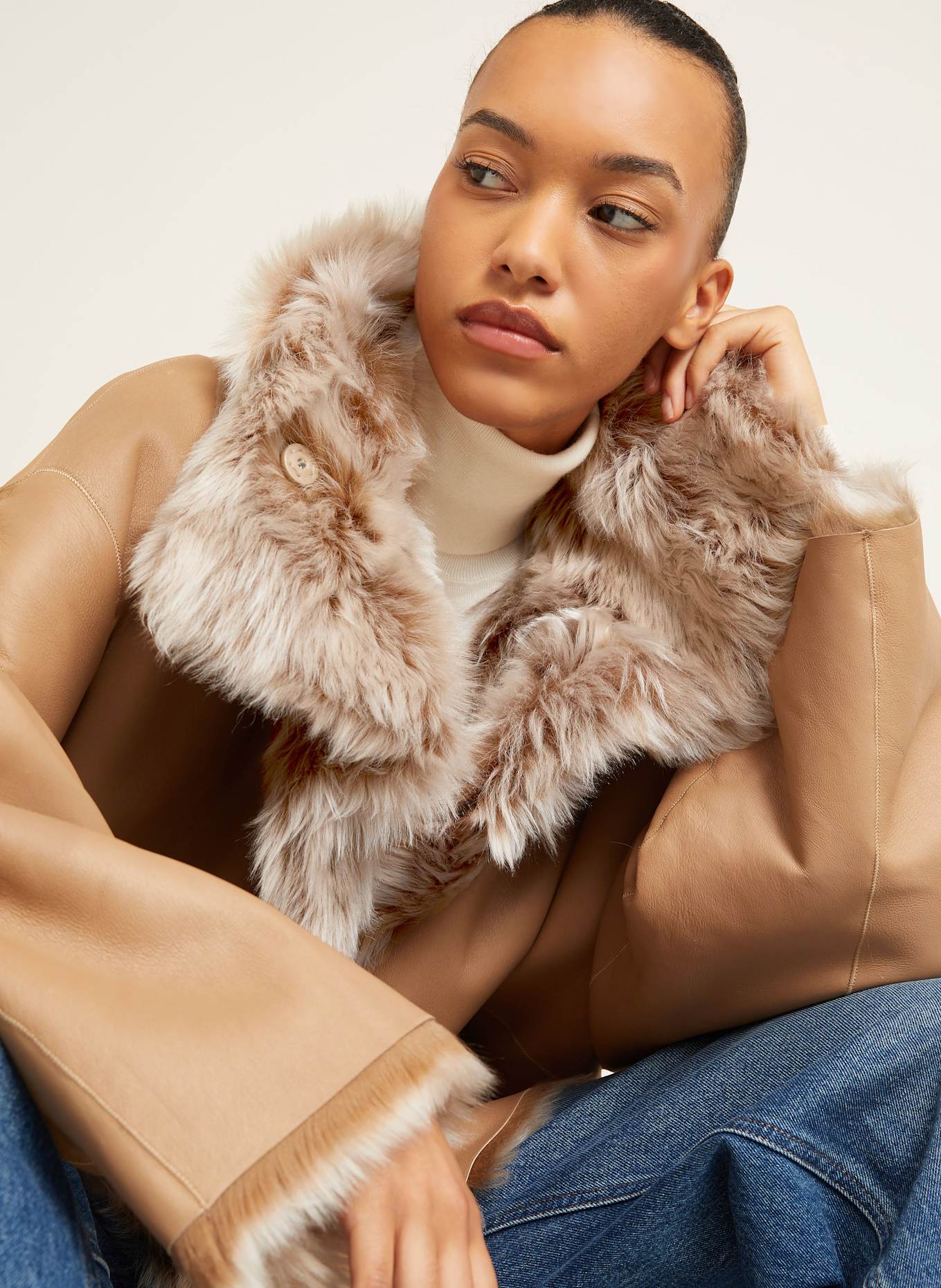 UTZON Bosmanka JENS: ECRU/ BRĄZOWY