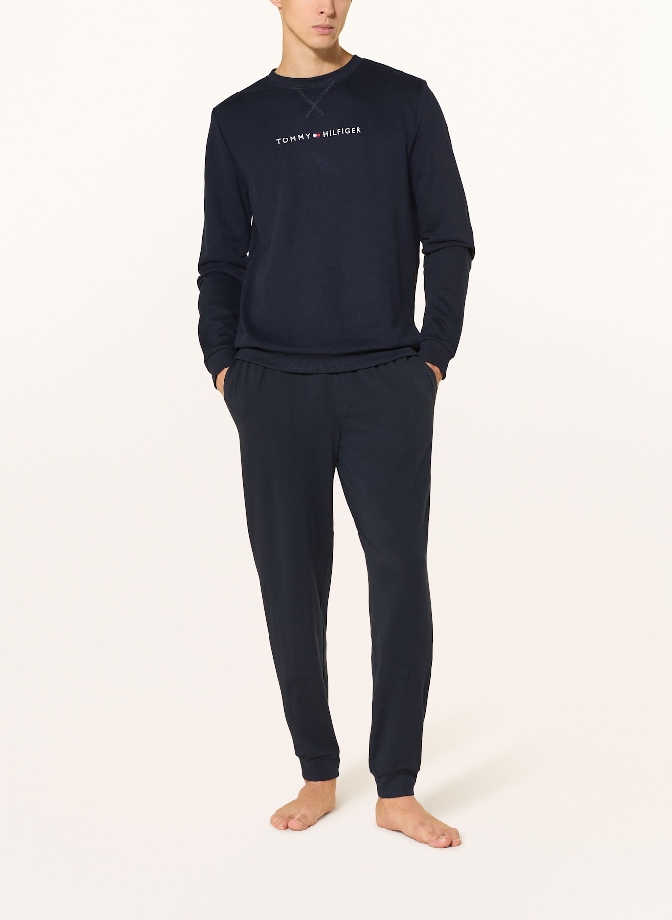 TOMMY HILFIGER Lounge-Sweatshirt: DUNKELBLAU