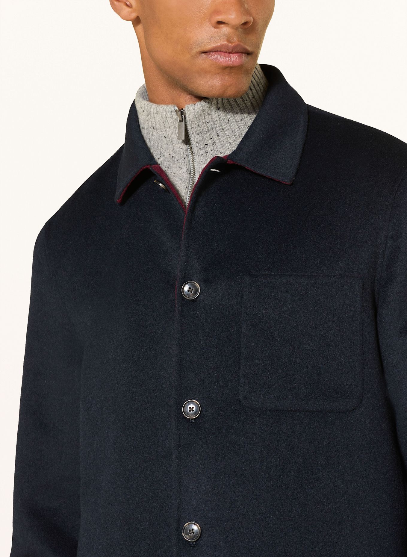TOMMY HILFIGER Overjacket: DUNKELBLAU