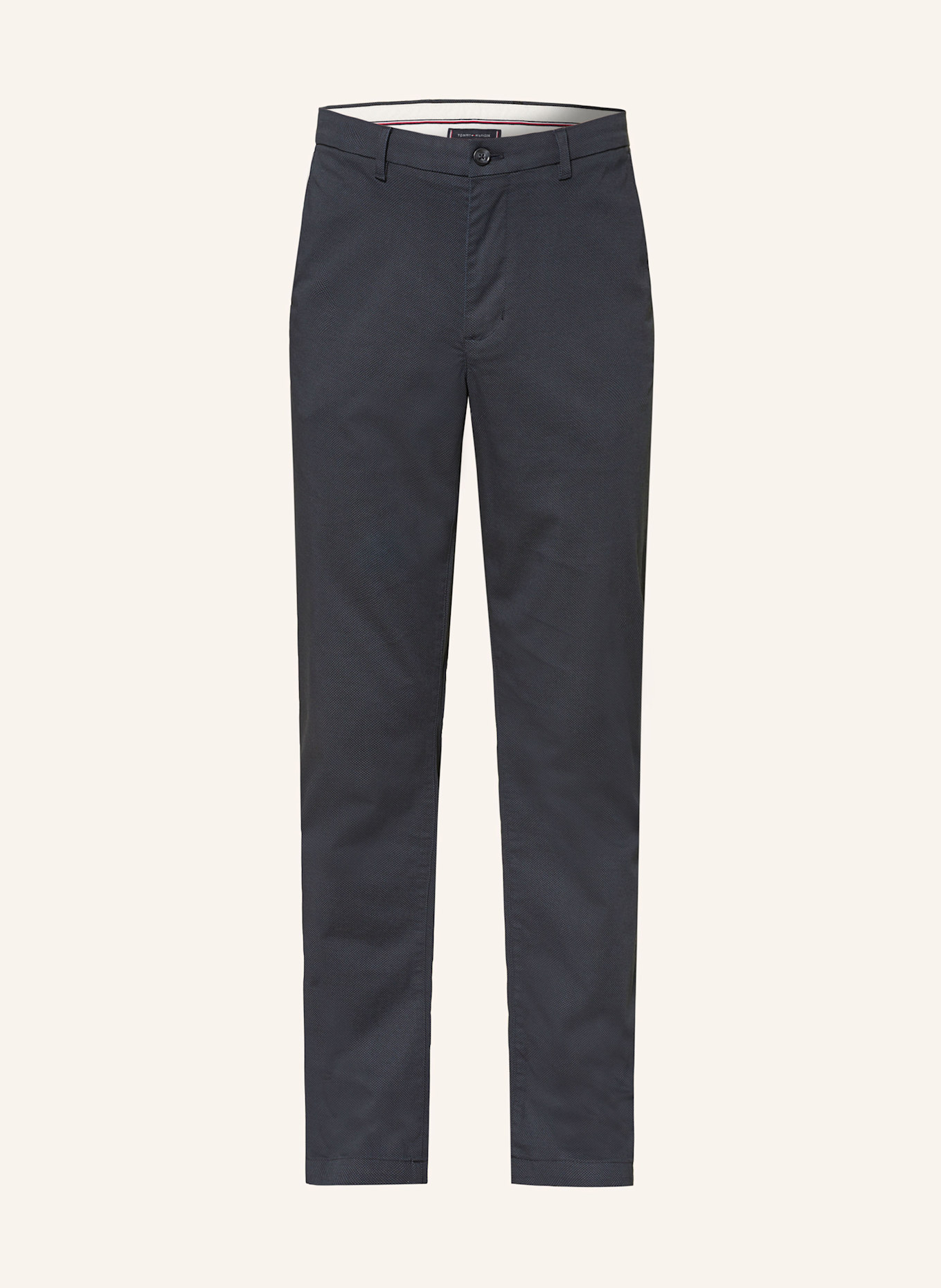 TOMMY HILFIGER Chino Straight Fit: DUNKELBLAU/ SCHWARZ