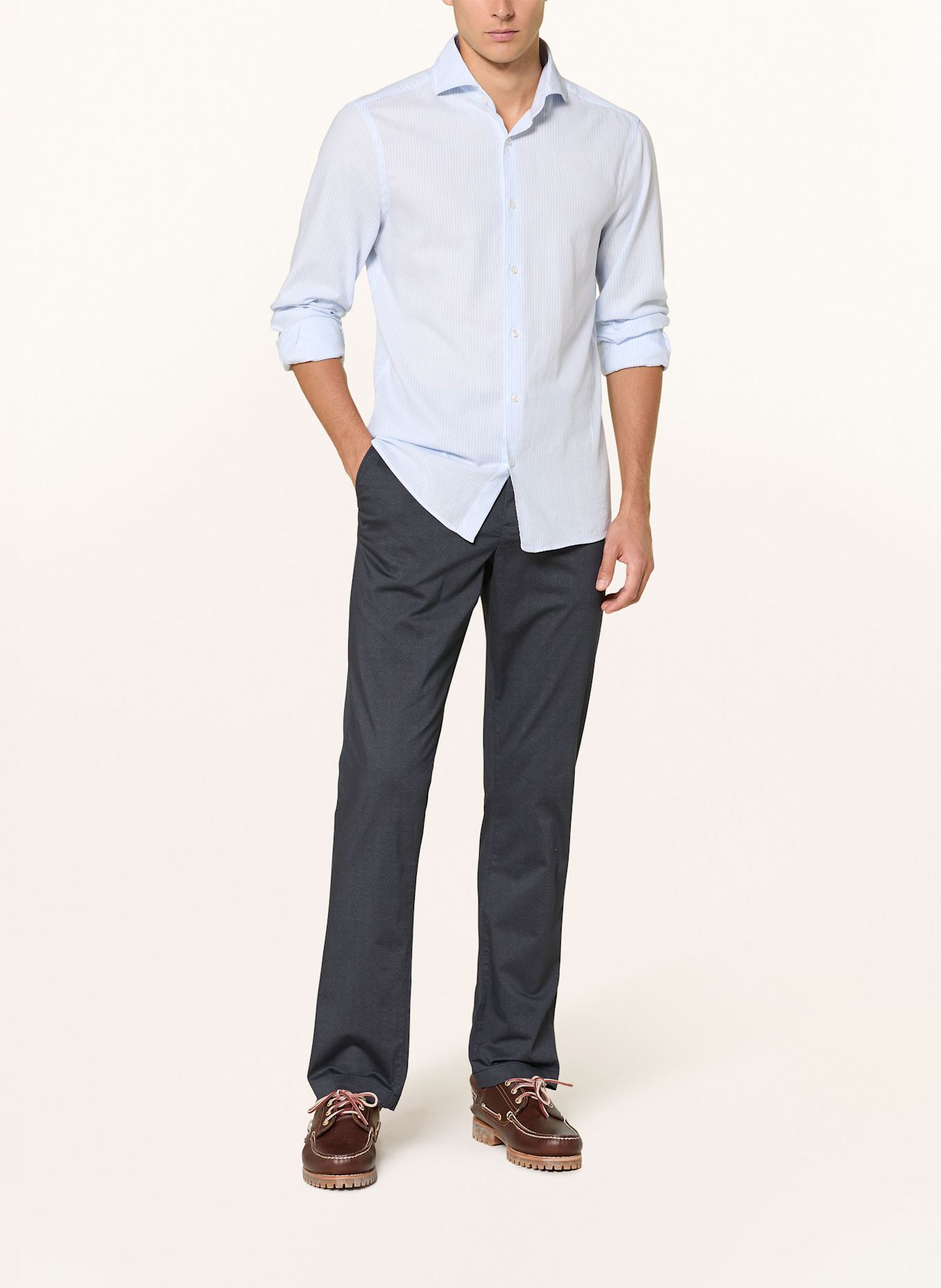 TOMMY HILFIGER Chino Straight Fit: DUNKELBLAU/ SCHWARZ