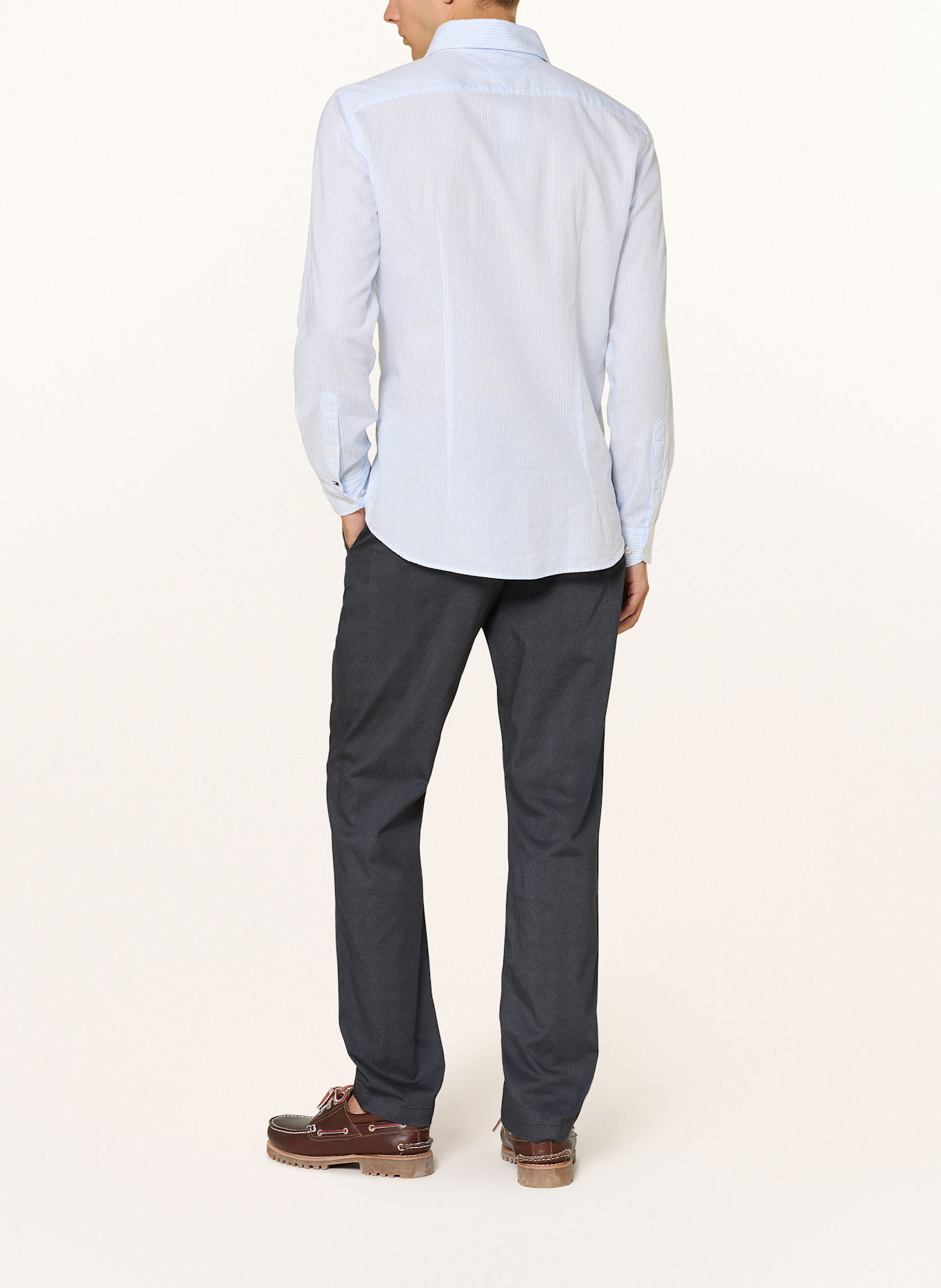 TOMMY HILFIGER Chino Straight Fit: DUNKELBLAU/ SCHWARZ