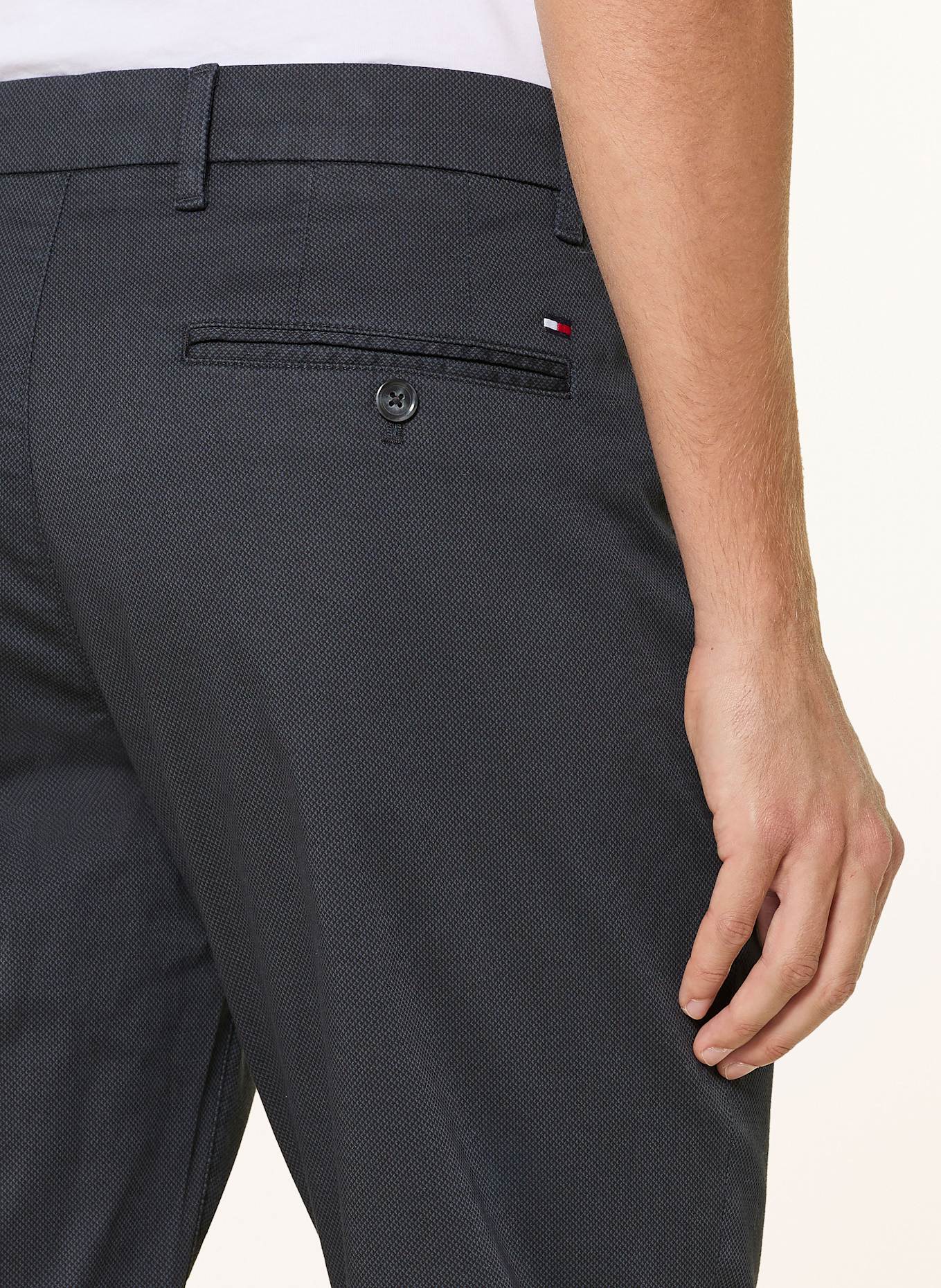 TOMMY HILFIGER Chino Straight Fit: DUNKELBLAU/ SCHWARZ