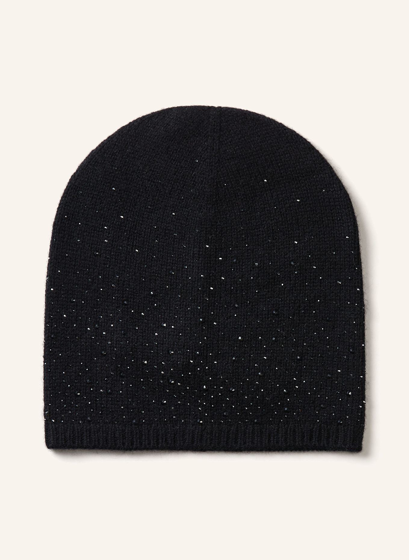 darling harbour Mütze mit Cashmere und Schmucksteinen: SCHWARZ