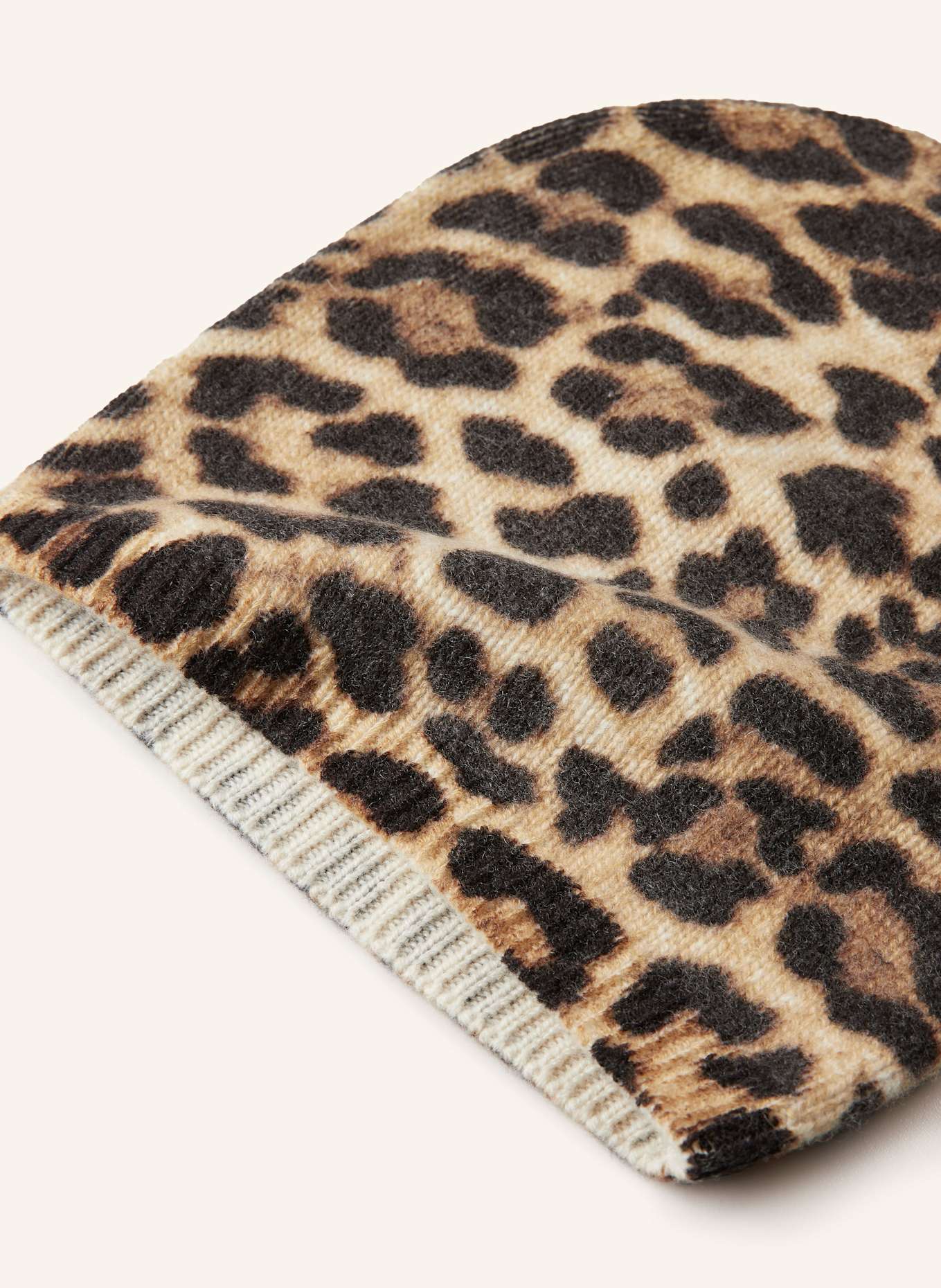 darling harbour Mütze mit Cashmere: BEIGE / SCHWARZ / BRAUN