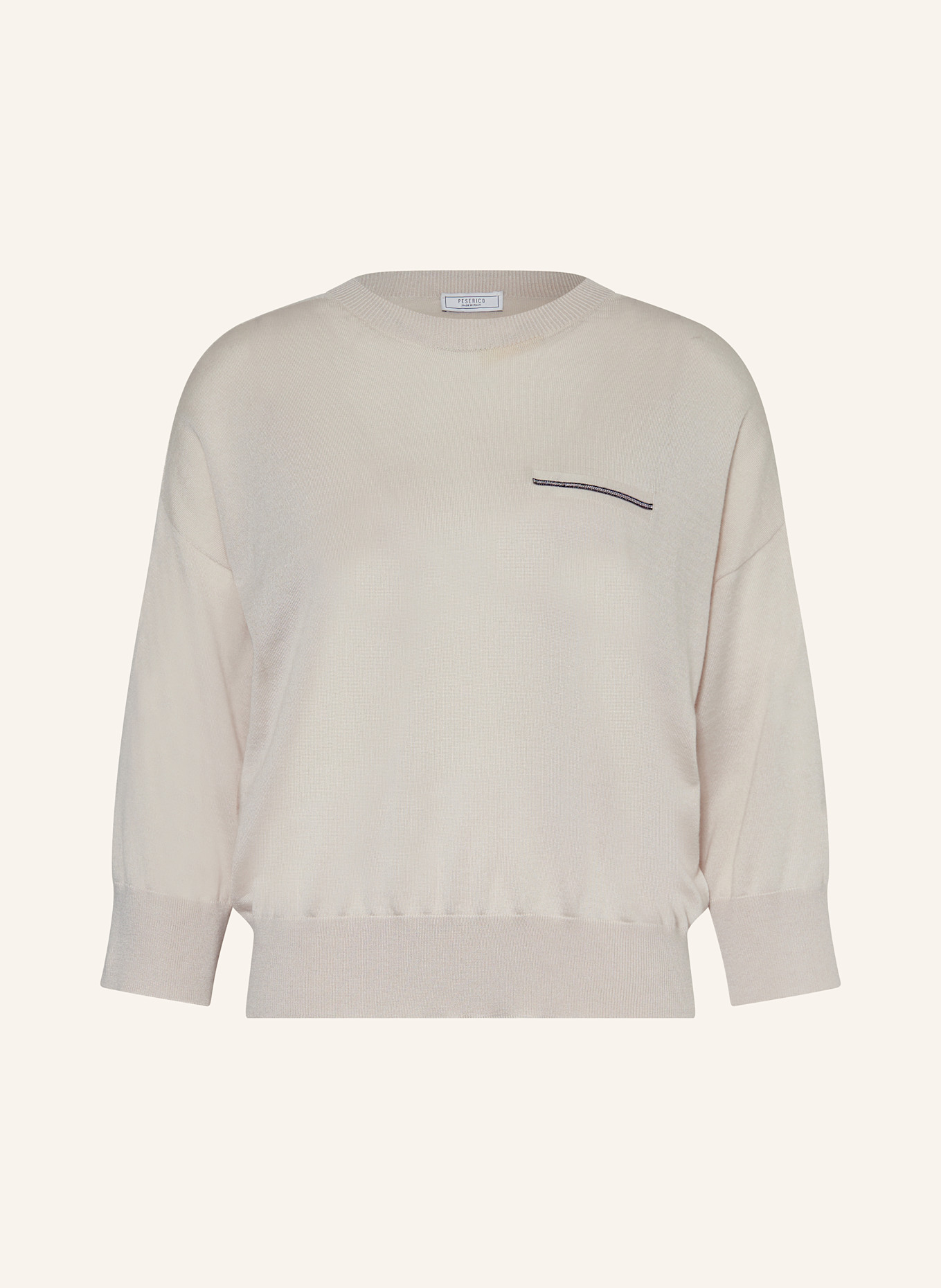 PESERICO Pullover aus Cashmere mit Pailletten: 040 photographic paper