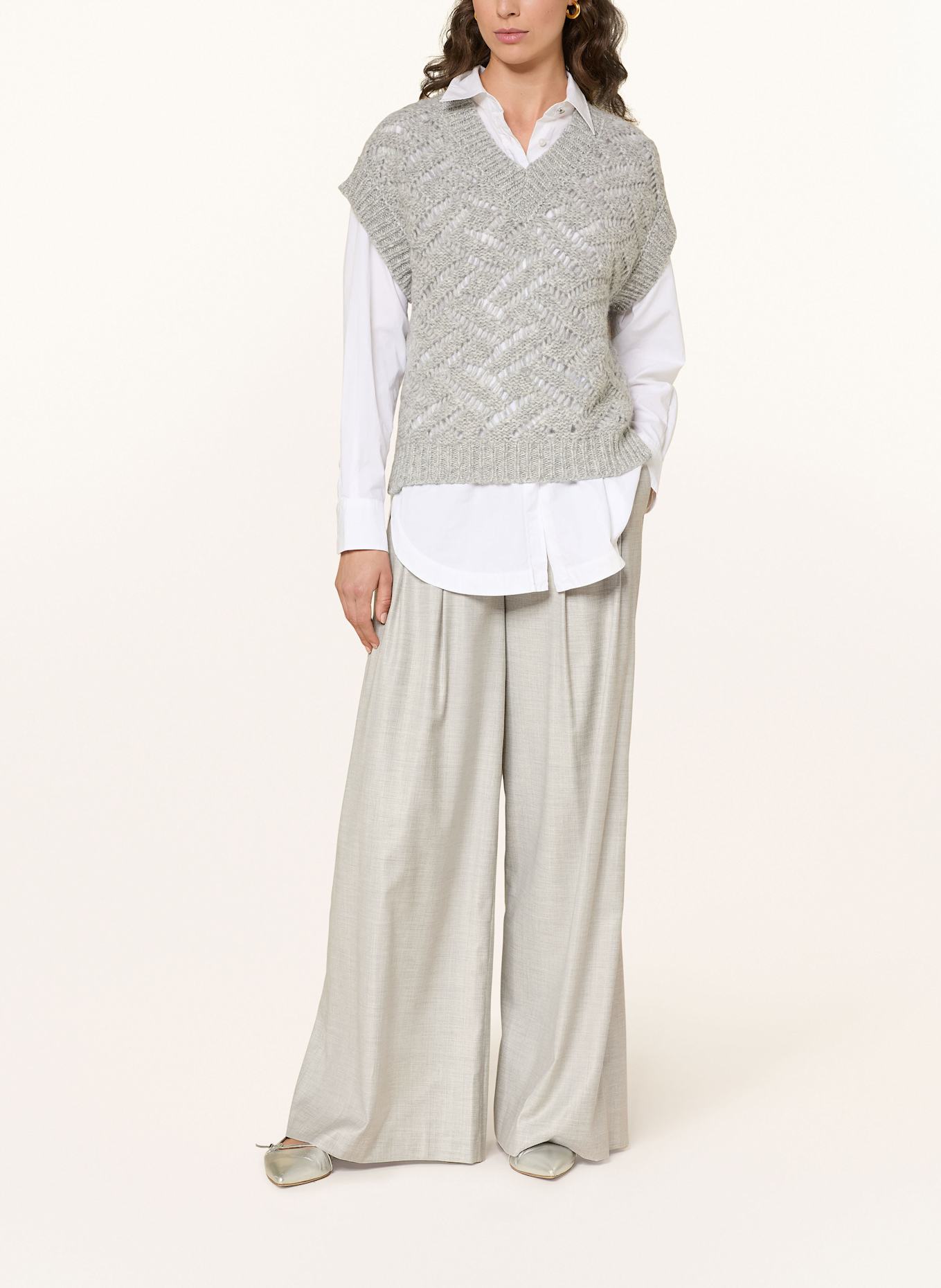 PESERICO Marlenehose: HELLGRAU