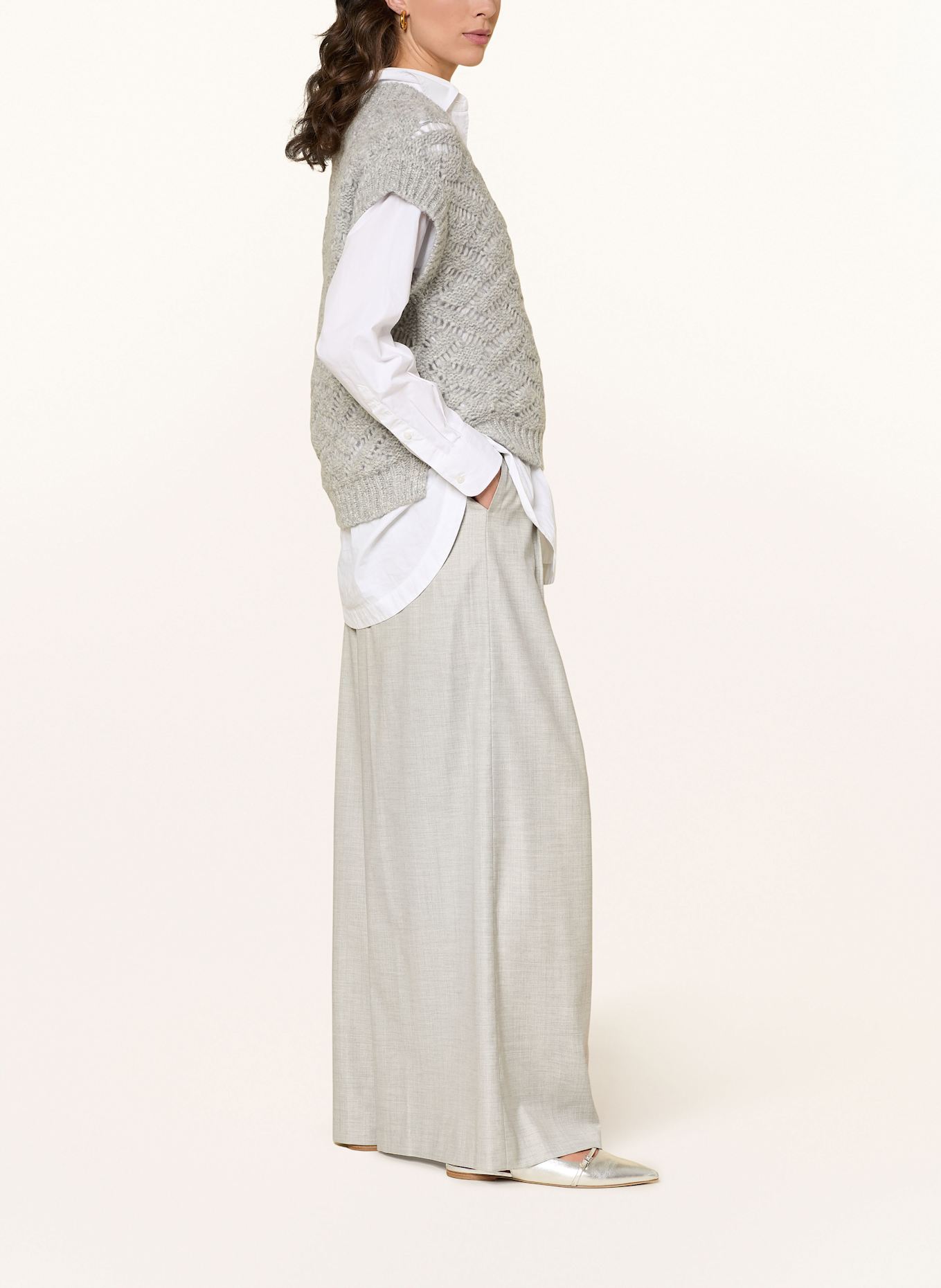 PESERICO Marlenehose: HELLGRAU