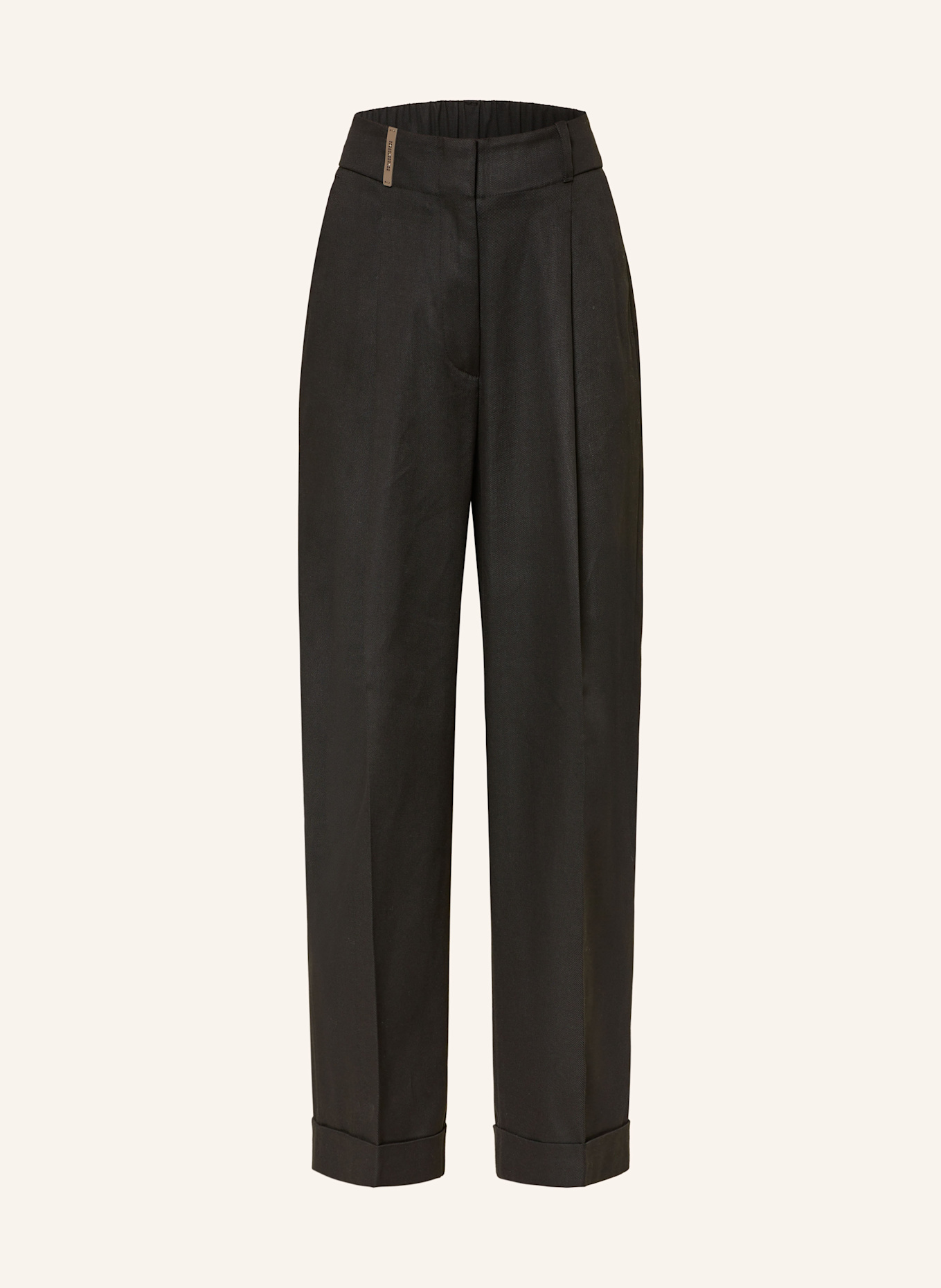 PESERICO Trousers: BLACK
