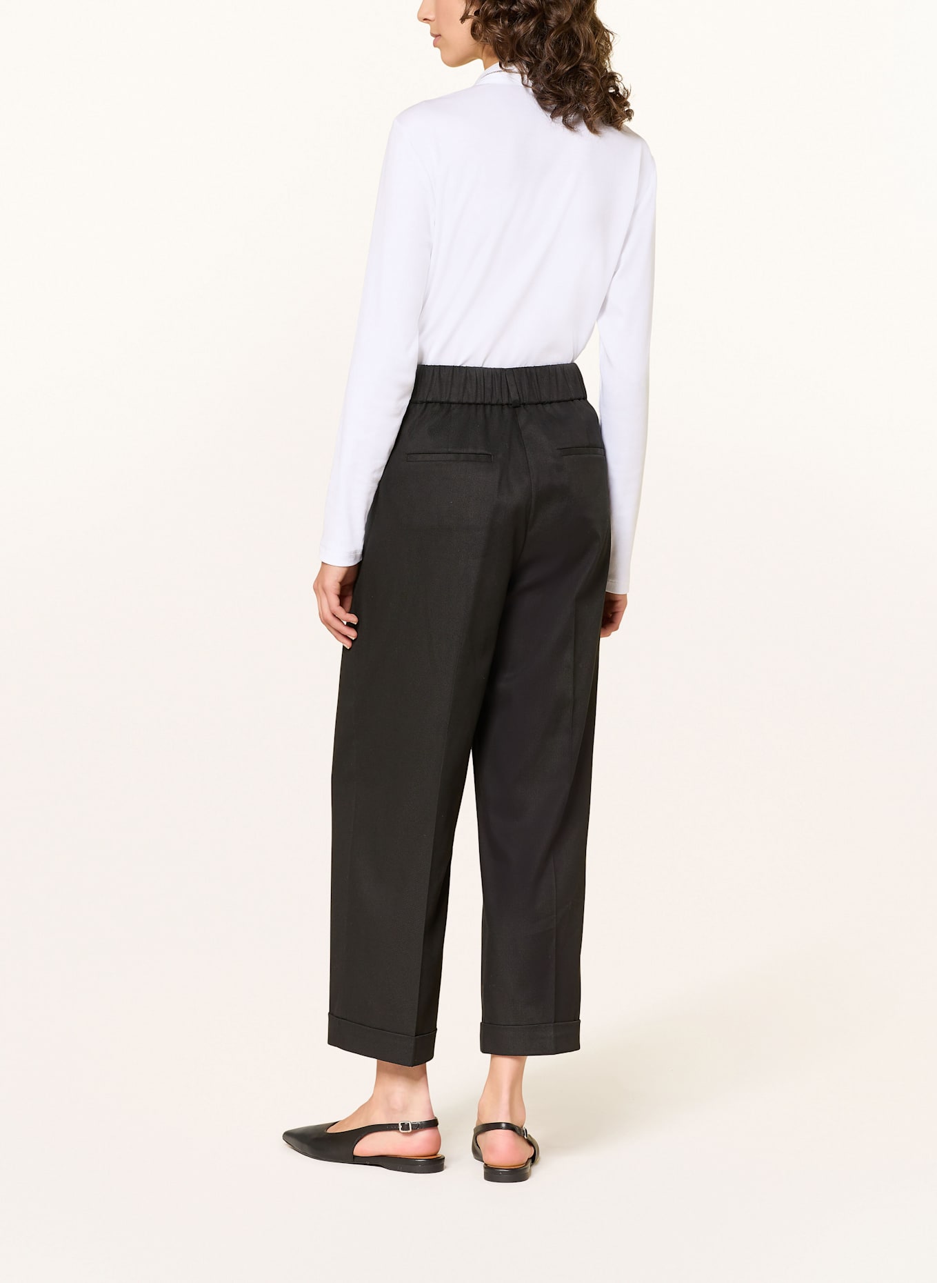 PESERICO Trousers: BLACK