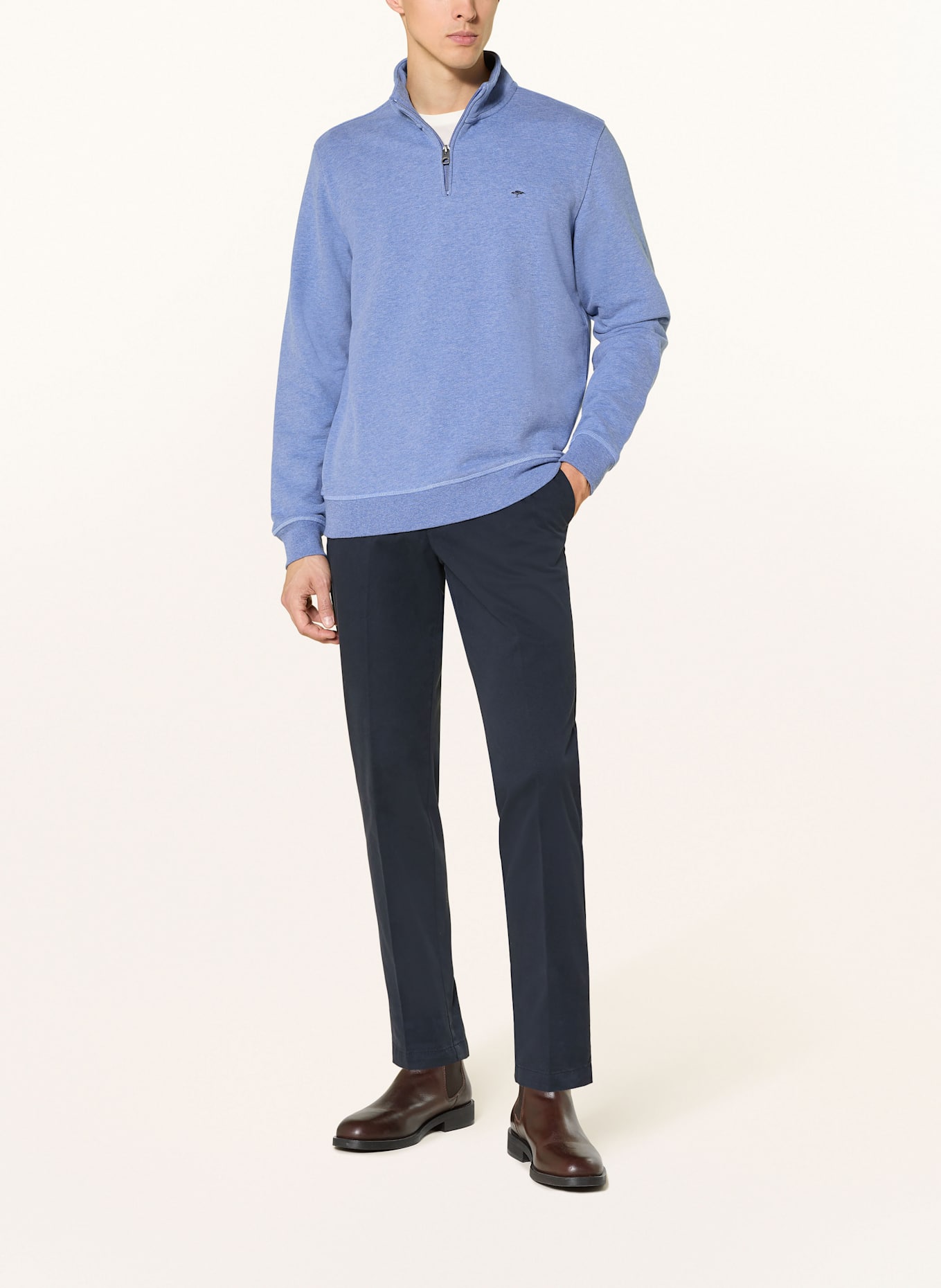 FYNCH-HATTON Sweat-Troyer: HELLBLAU