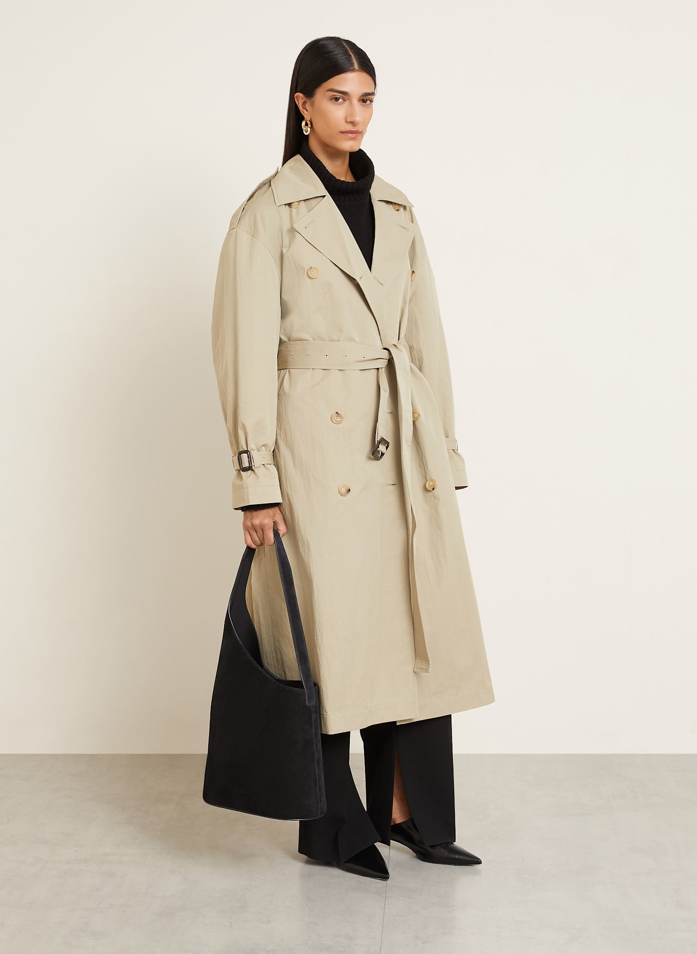 AESTHER EKME Schultertasche LUNE: SCHWARZ