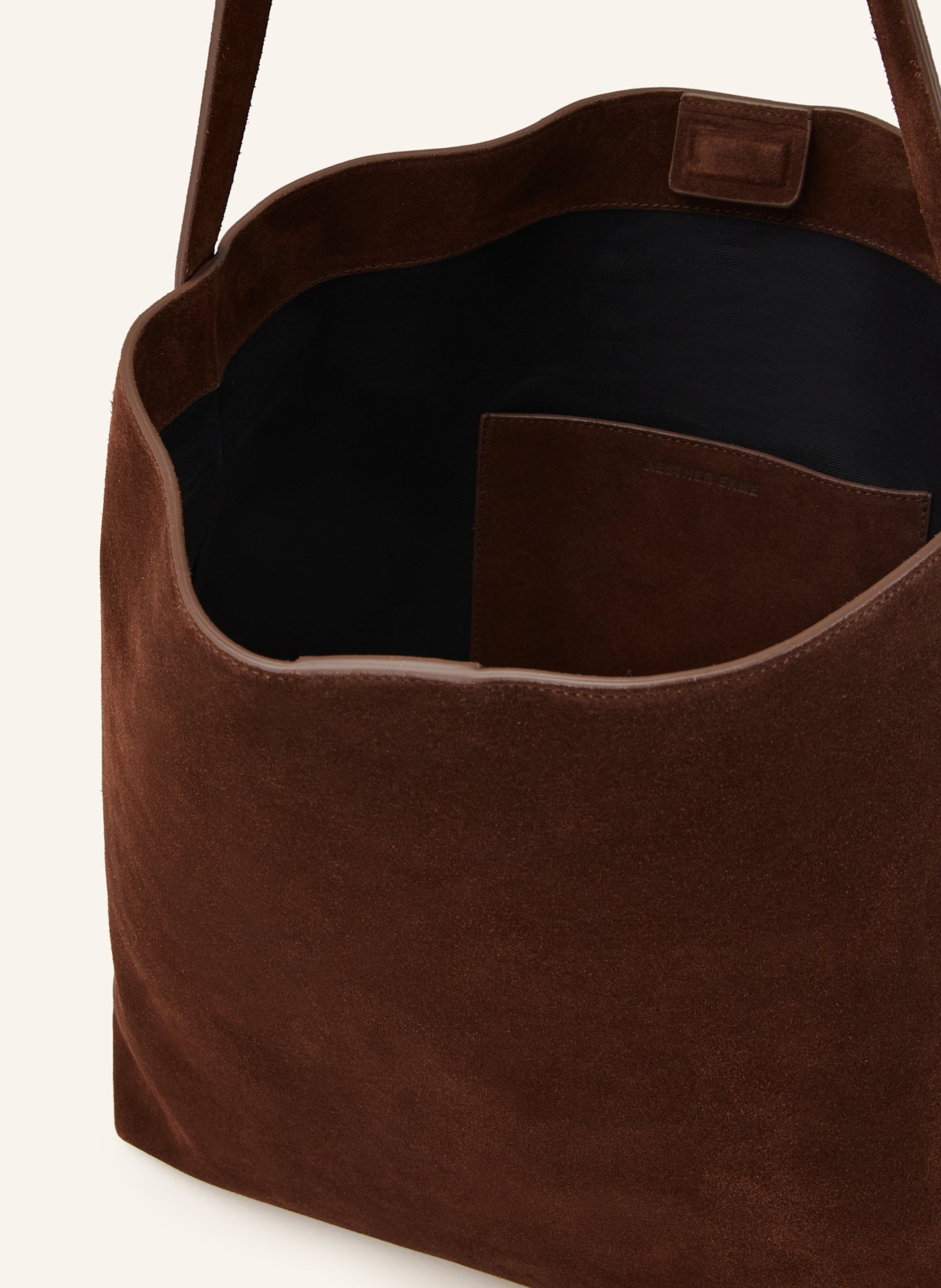 AESTHER EKME Schultertasche SAC SUPPLE: DUNKELBRAUN