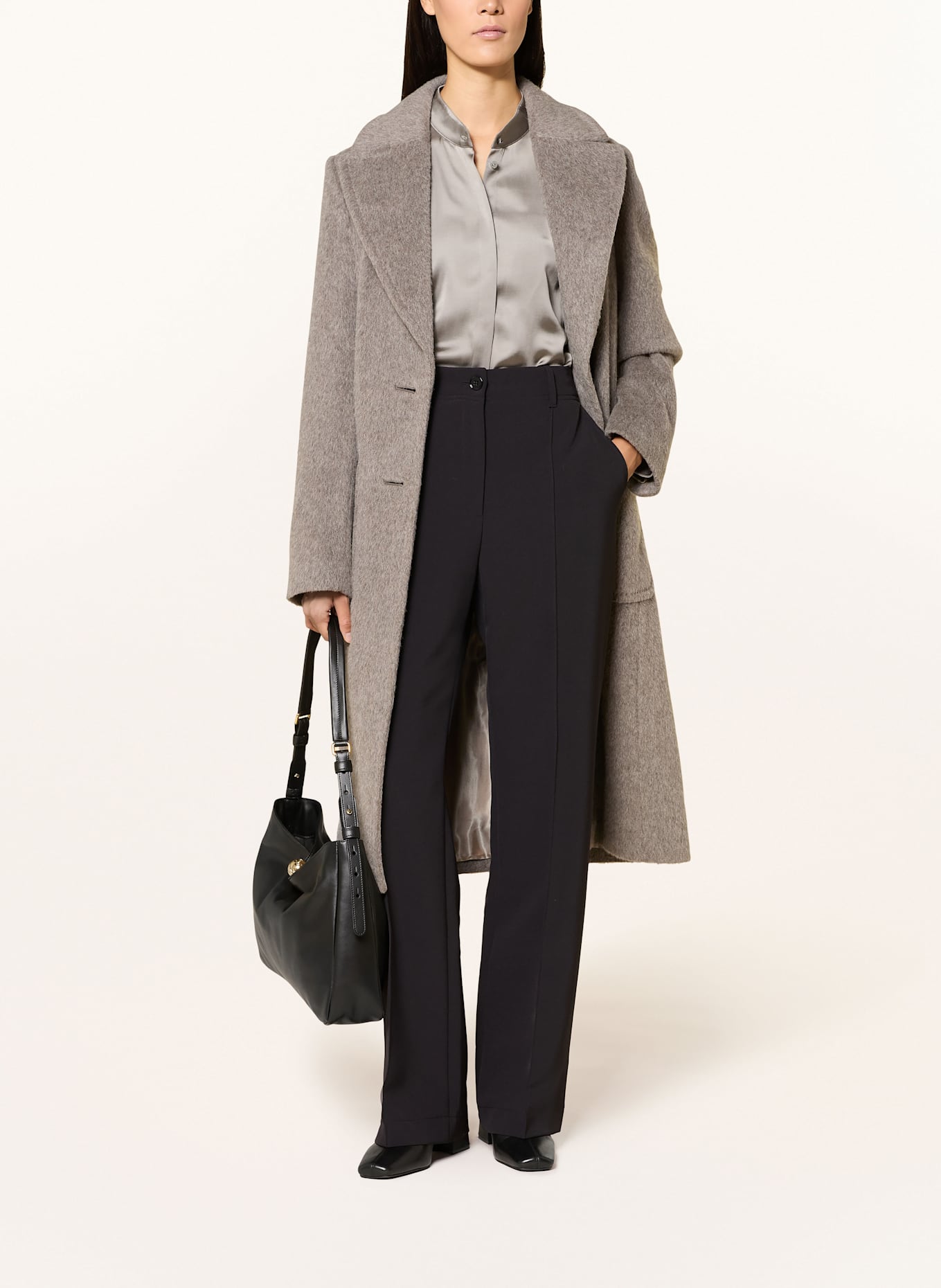 MARC CAIN Mantel mit Alpaka: 836 soft charcoal