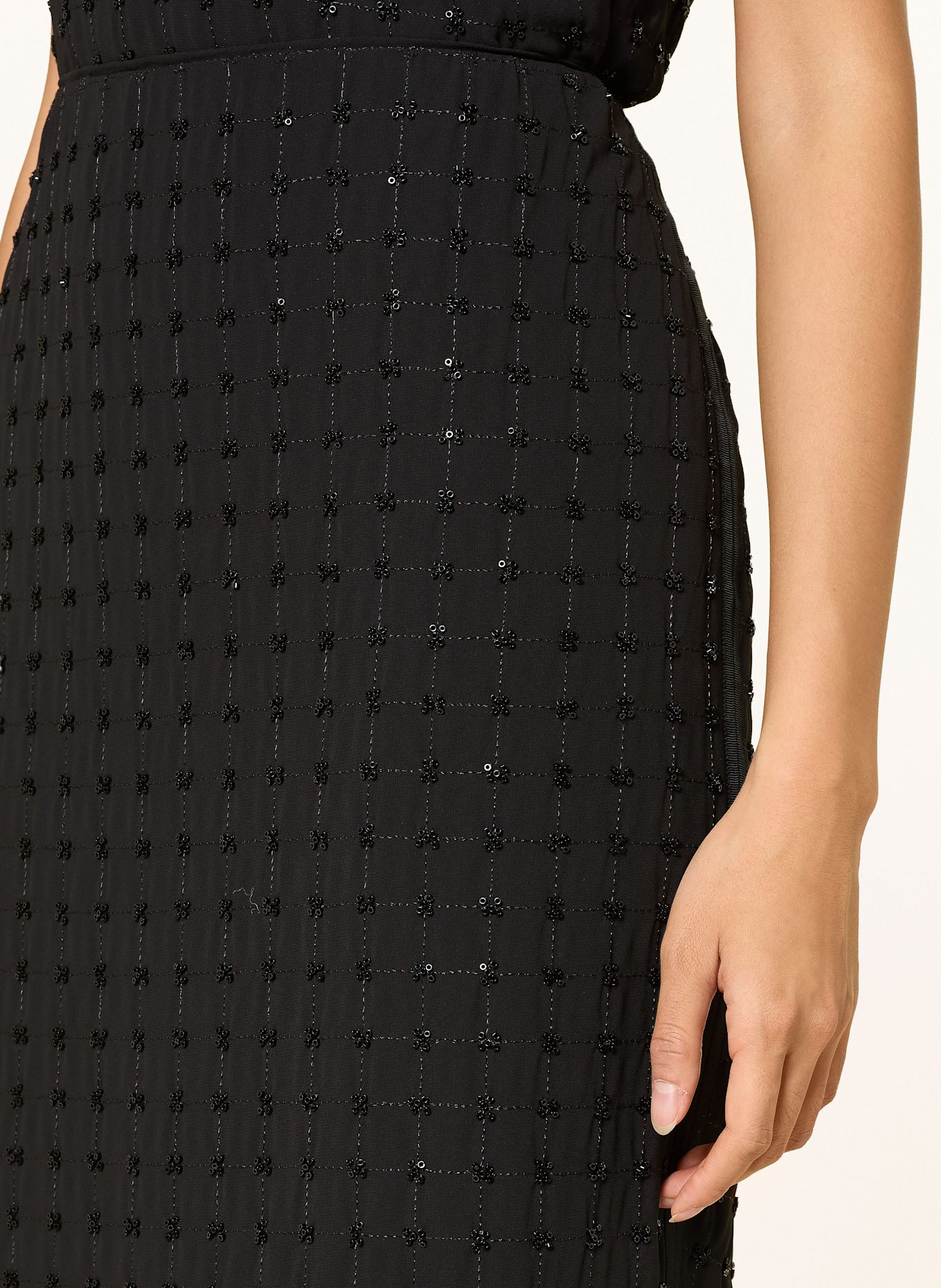 MARC CAIN Rock mit Schmucksteinen: 900 BLACK