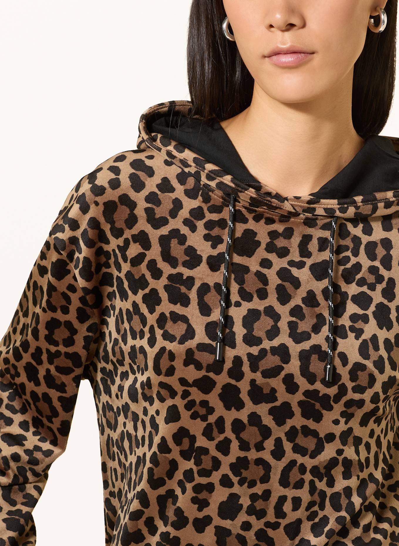 MARC CAIN Nicki-Hoodie: 624 milk coffee