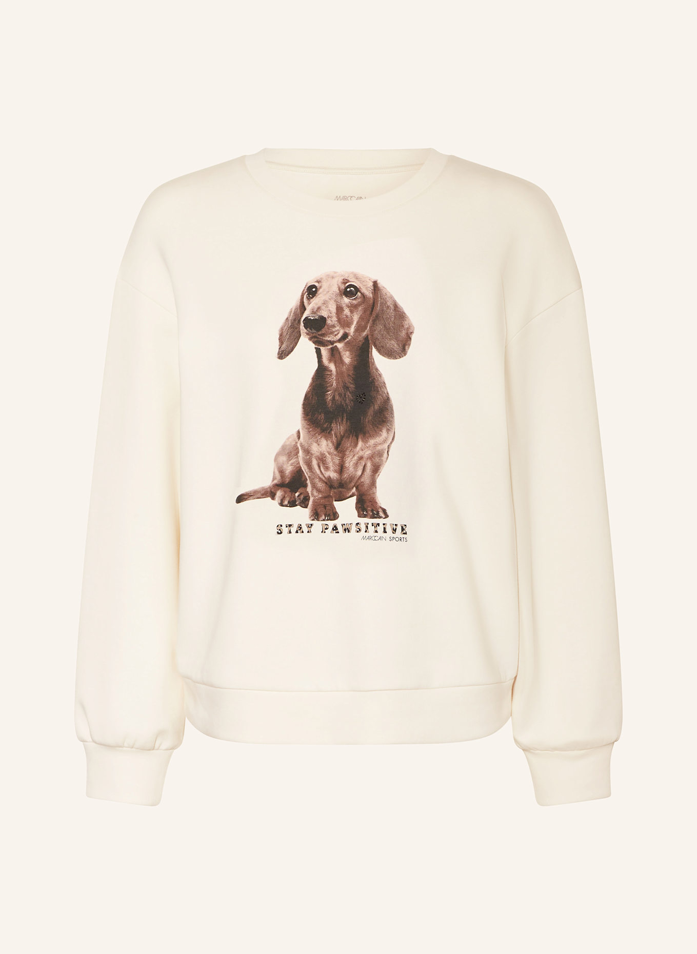MARC CAIN Sweatshirt: 112 bright ecru