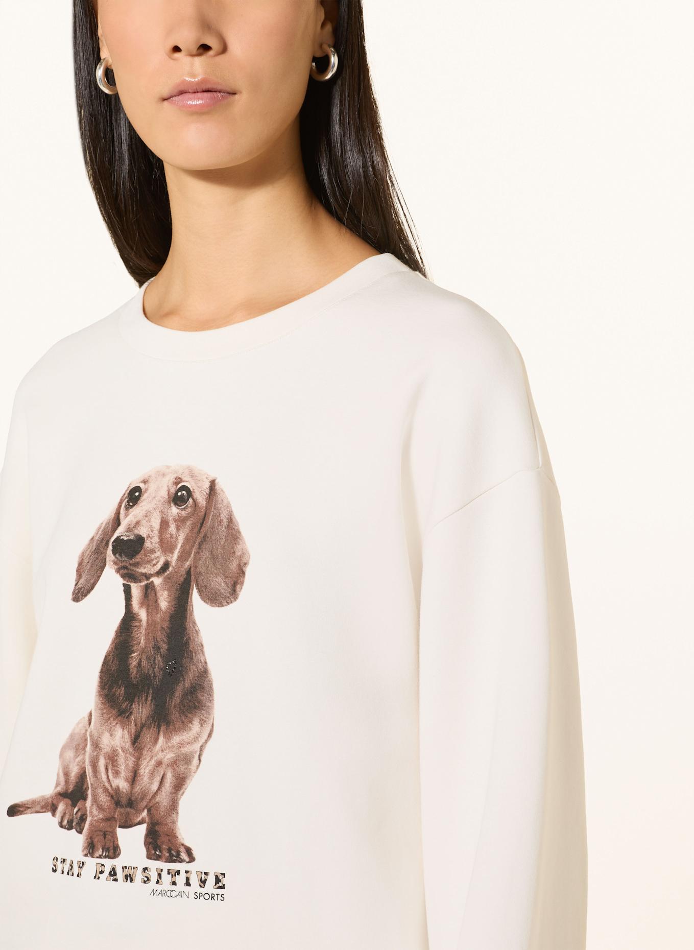 MARC CAIN Sweatshirt: 112 bright ecru