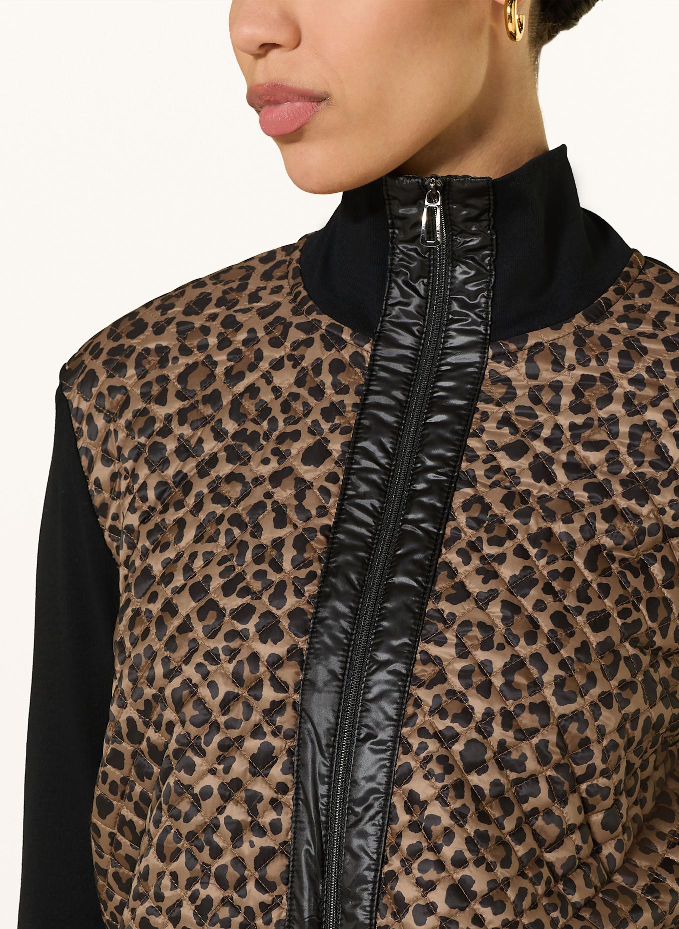 MARC CAIN Strickjacke im Materialmix: 900 BLACK