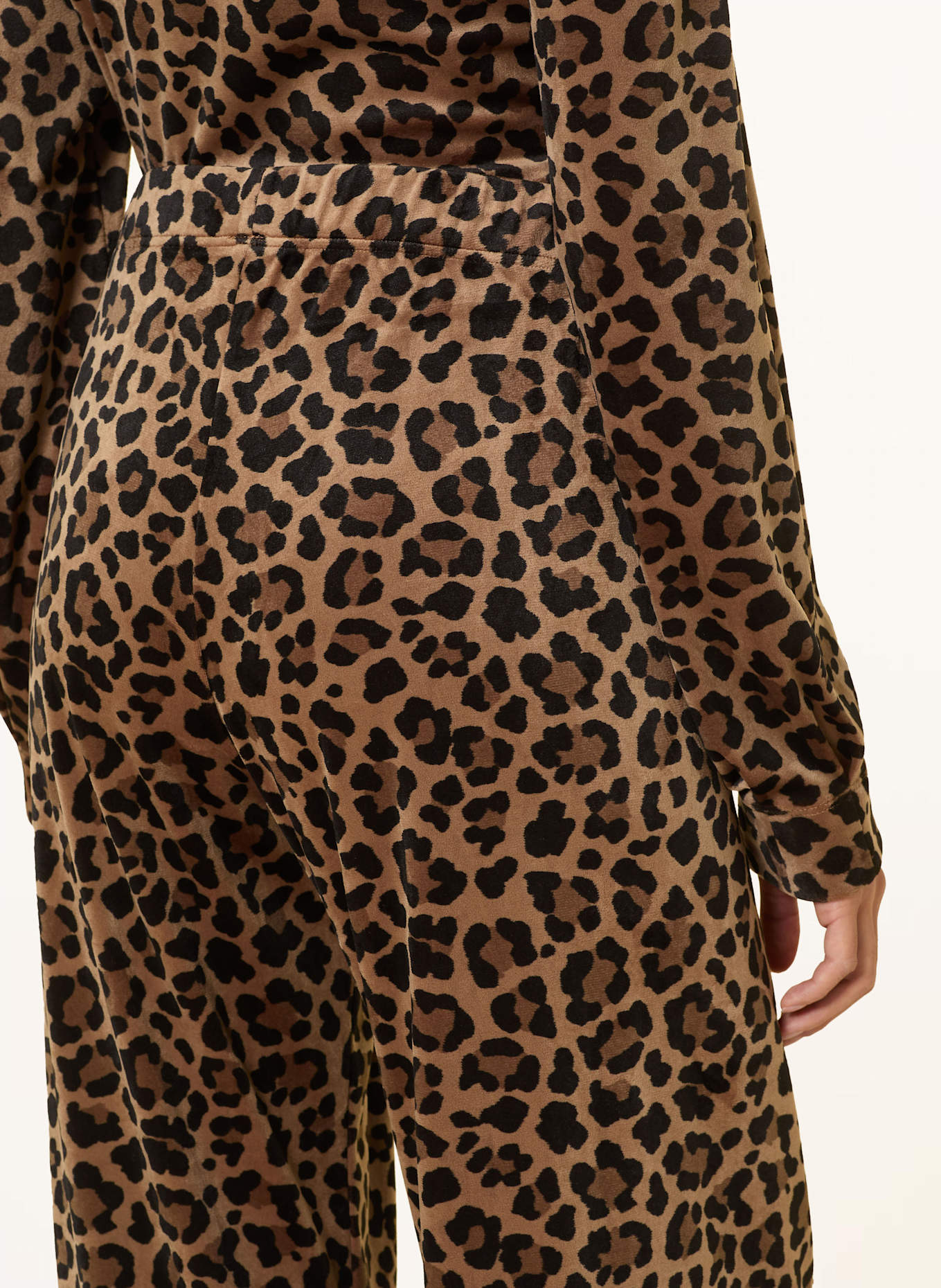 MARC CAIN Marlenehose WASHINGTON aus Samt: 624 milk coffee