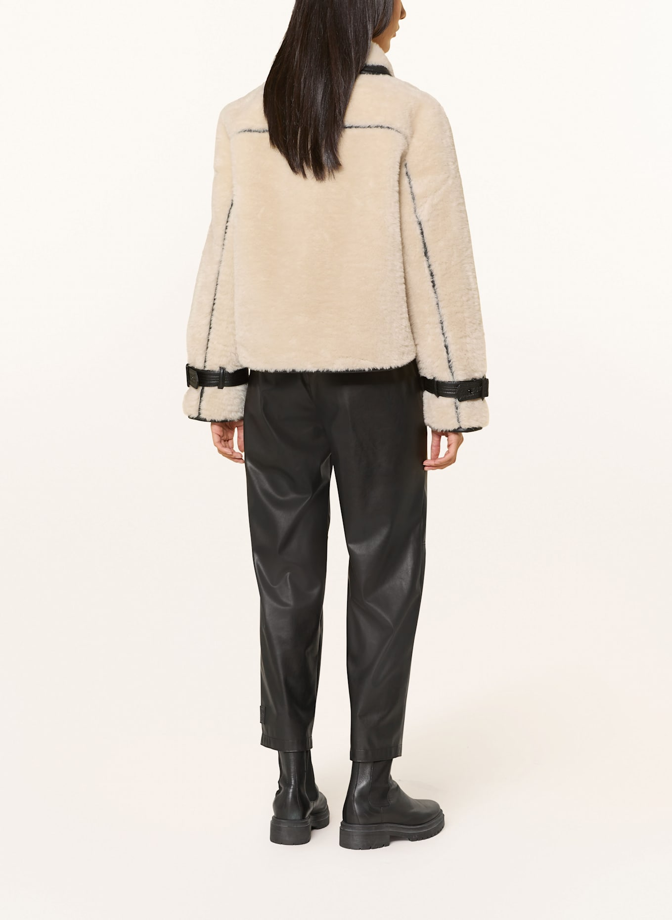 MARC CAIN Kunstfell-Jacke: 112 bright ecru