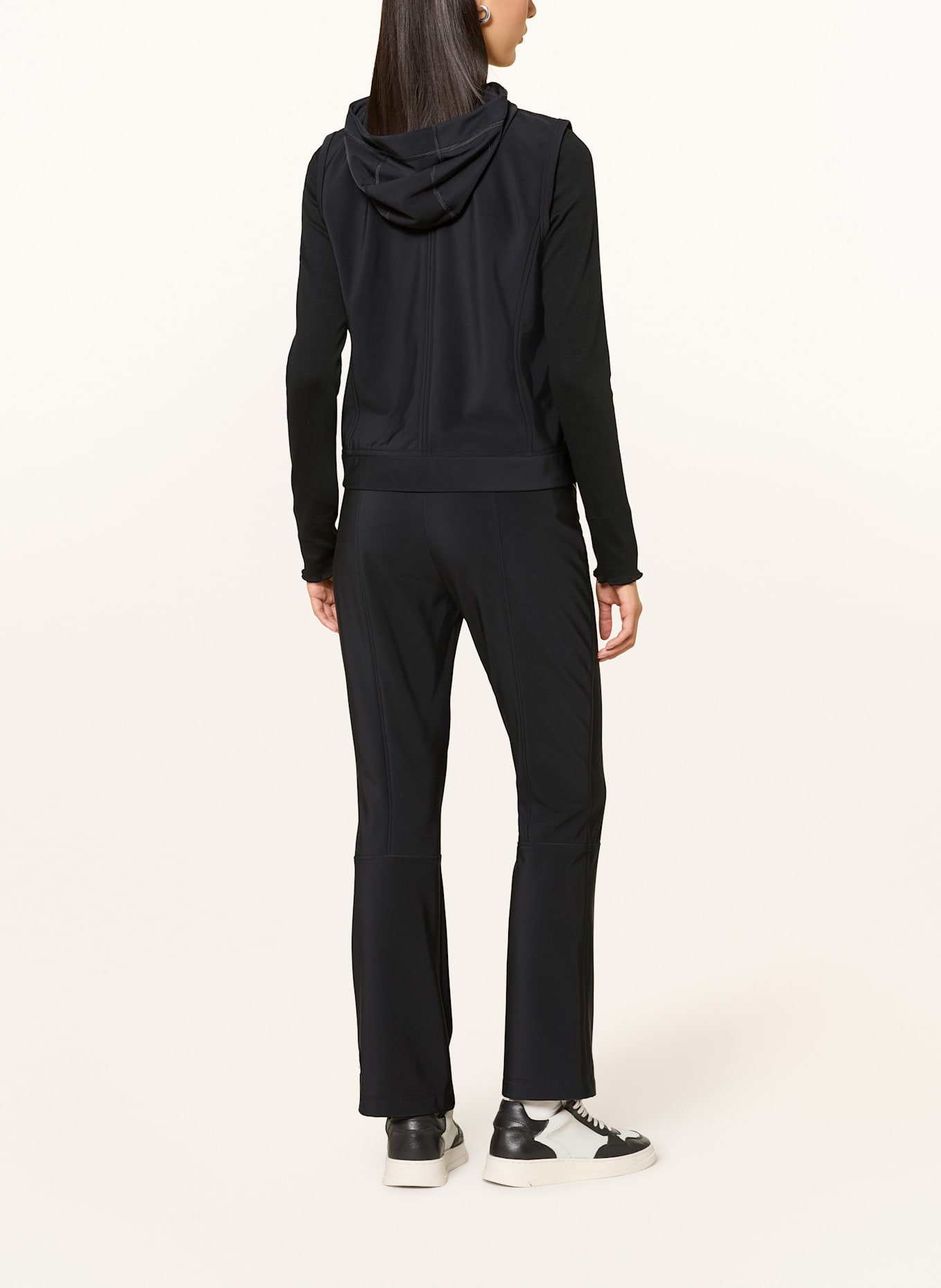 MARC CAIN Steppweste im Materialmix: 900 BLACK