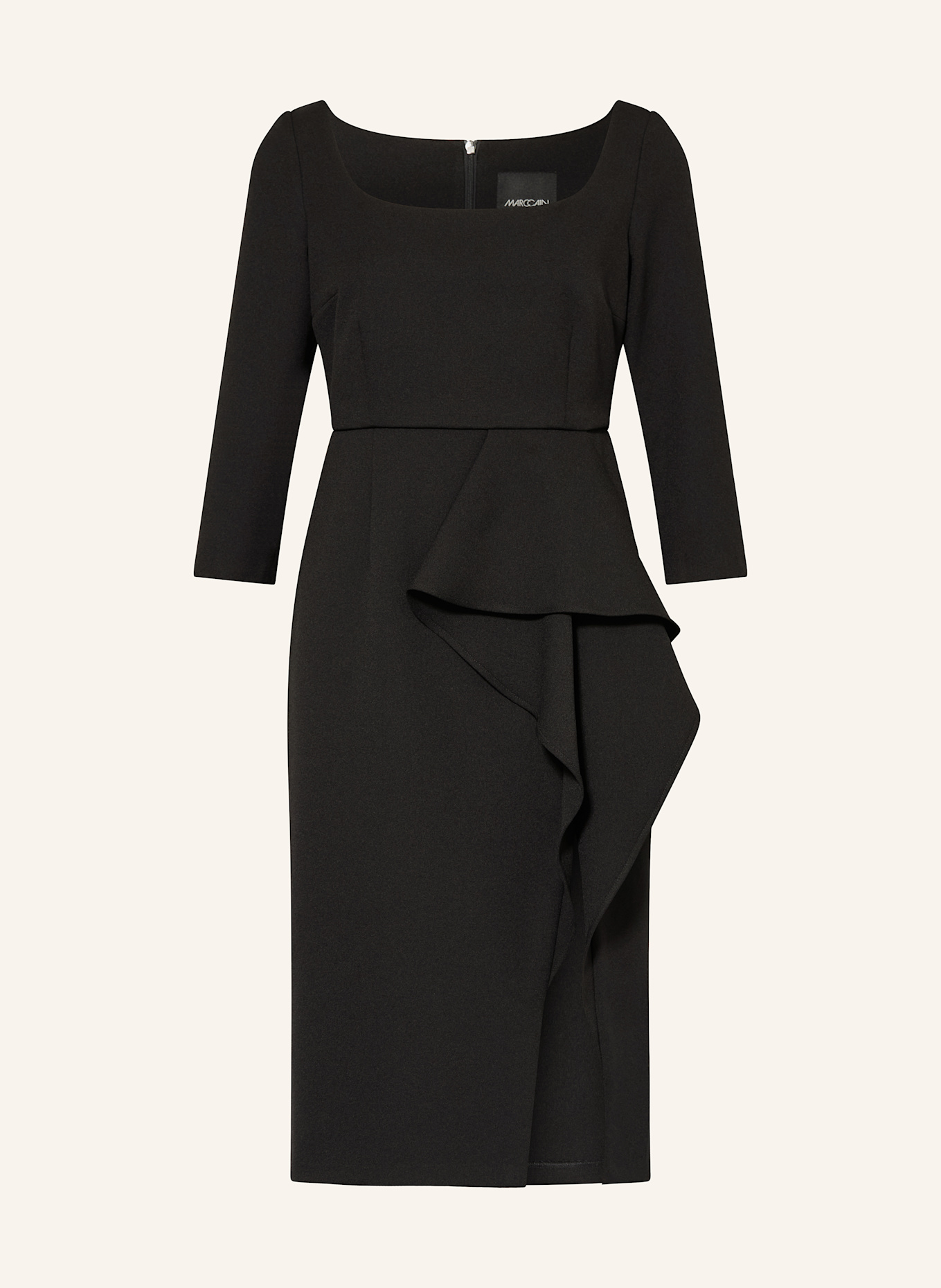 MARC CAIN Cocktailkleid mit 3/4-Arm: 900 BLACK