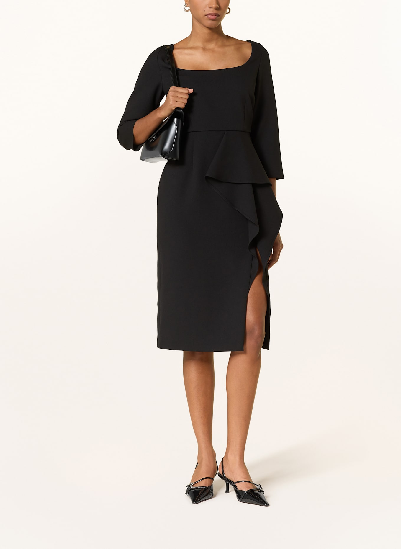 MARC CAIN Cocktailkleid mit 3/4-Arm: 900 BLACK