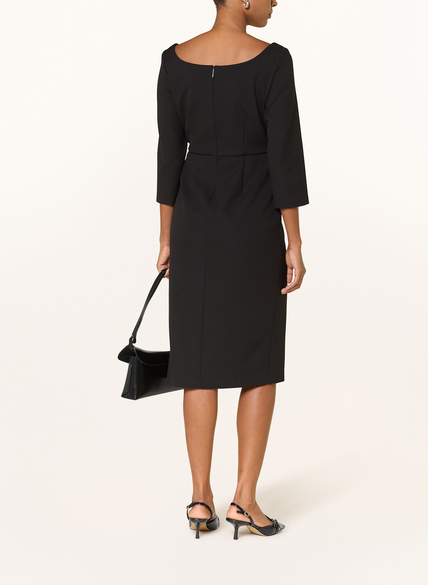 MARC CAIN Cocktailkleid mit 3/4-Arm: 900 BLACK