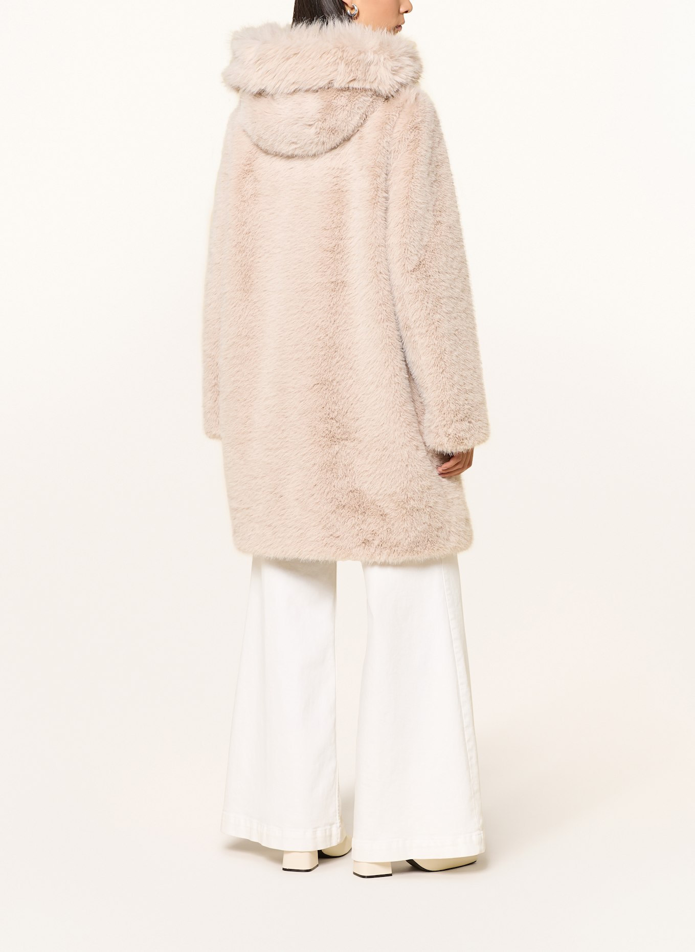 MARC CAIN Kunstpelz-Mantel: 646 warm stone