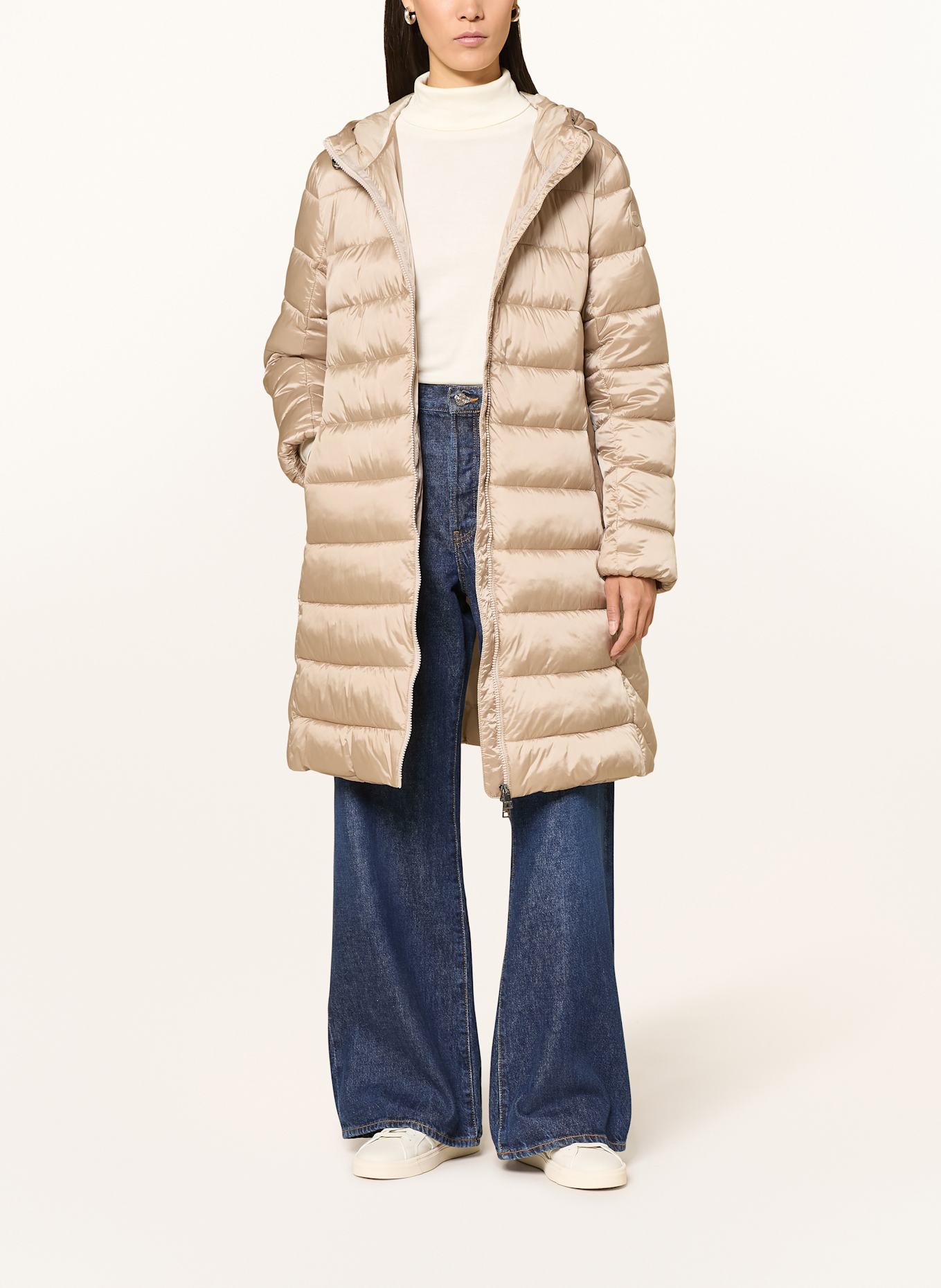 MARC CAIN Quilted coat: 646 warm stone