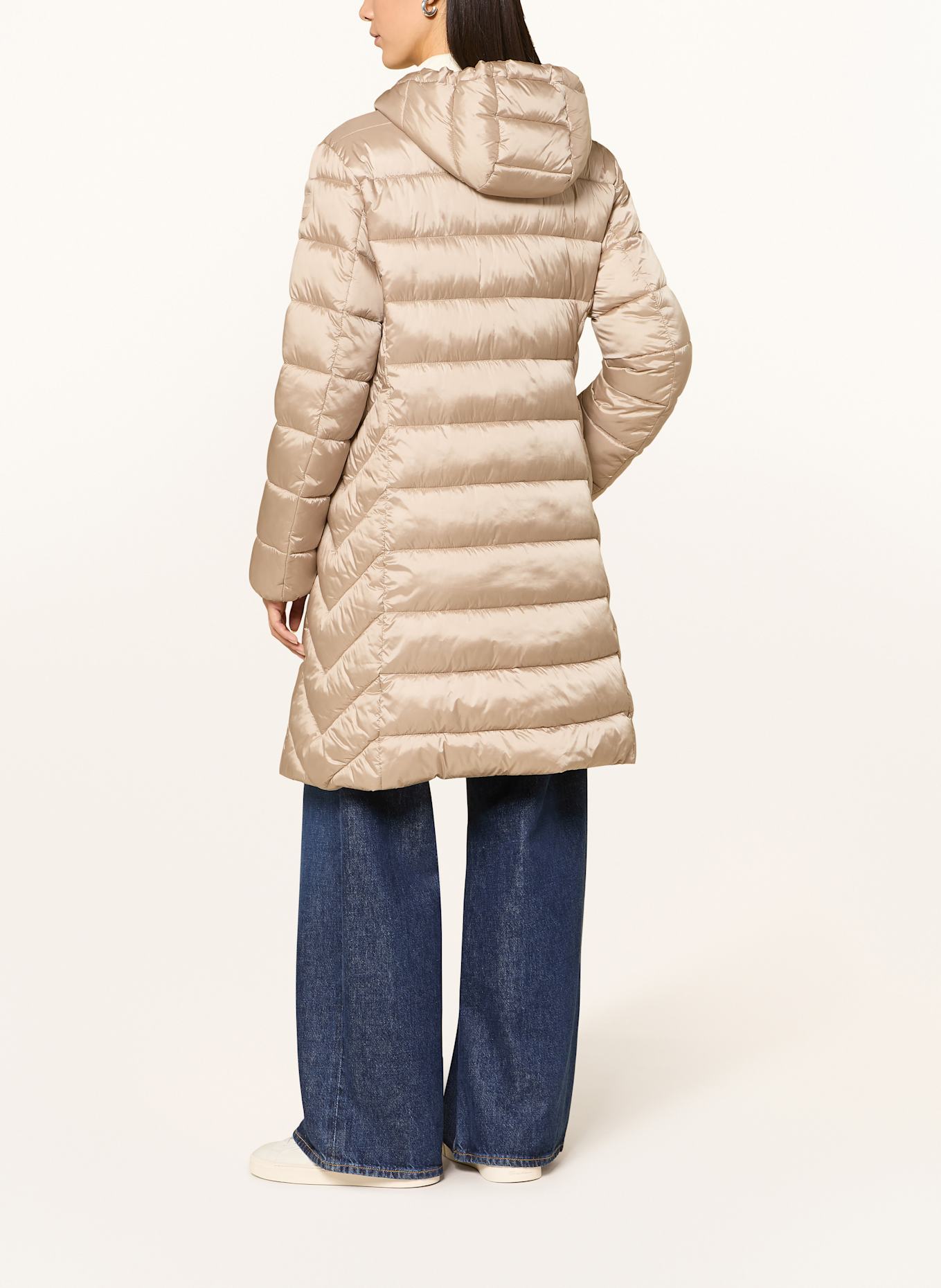 MARC CAIN Quilted coat: 646 warm stone
