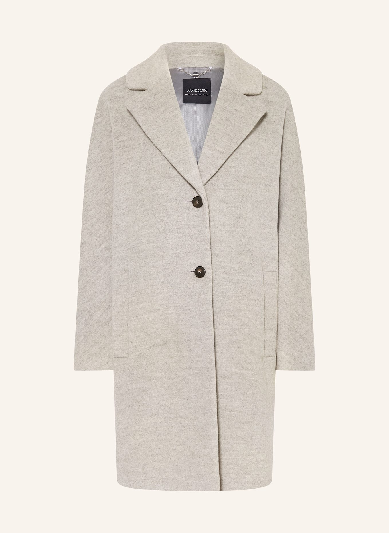 MARC CAIN Płaszcz z dodatkiem alpaki: 820 GREY