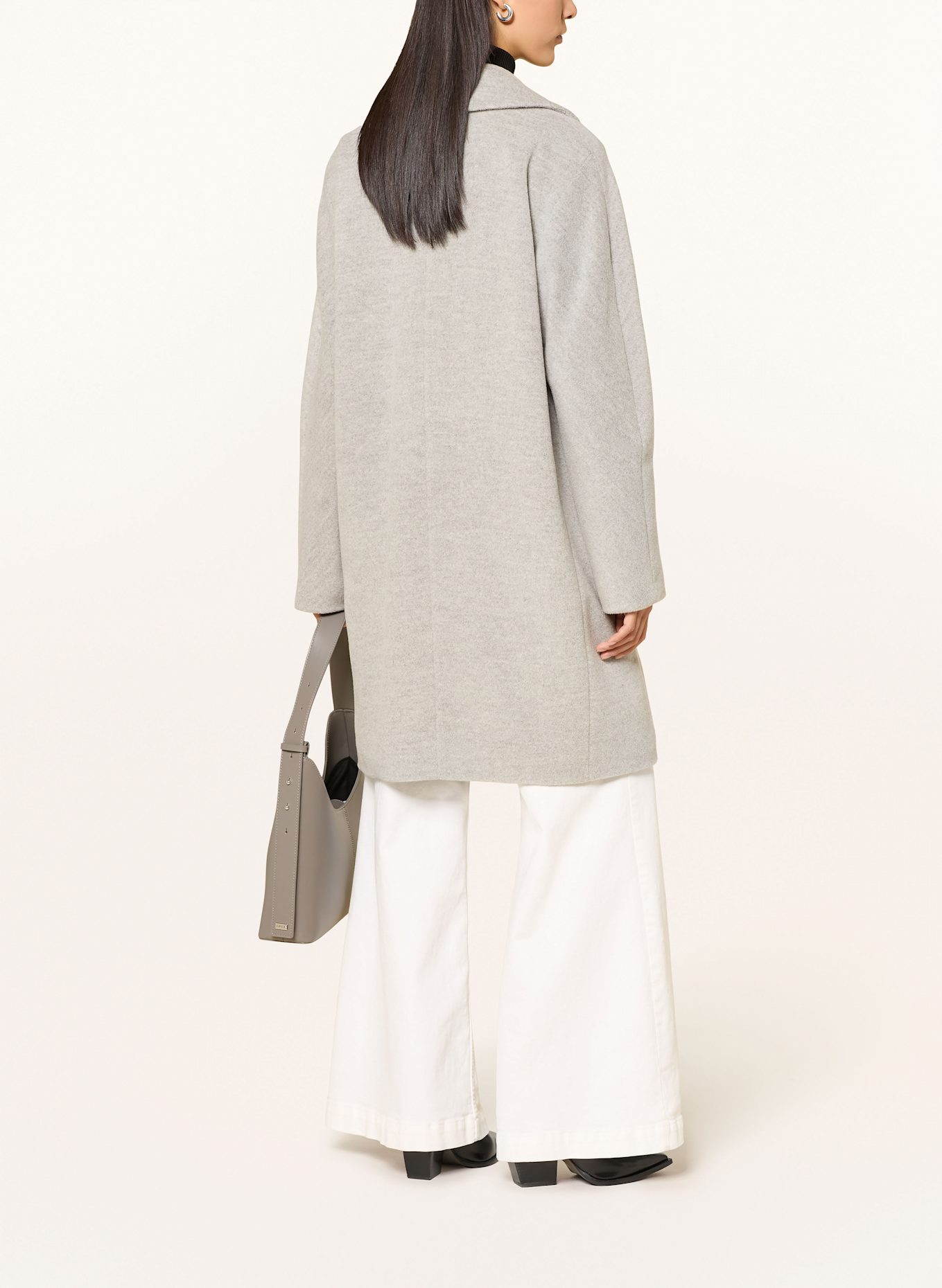 MARC CAIN Płaszcz z dodatkiem alpaki: 820 GREY