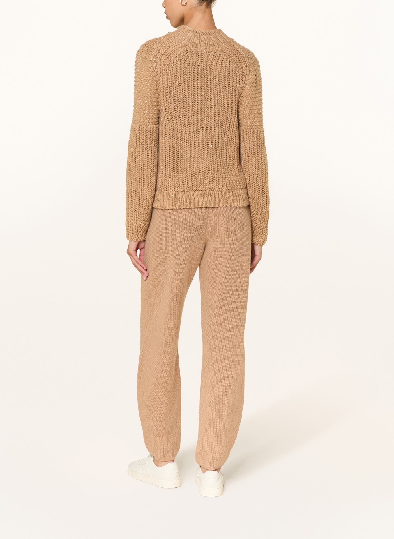 MARC CAIN Pullover mit Pailletten: 623 light brown