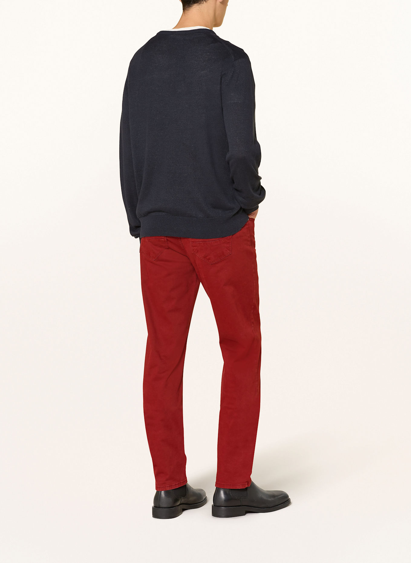 BRAX Hose CADIZ Straight Fit: DUNKELROT