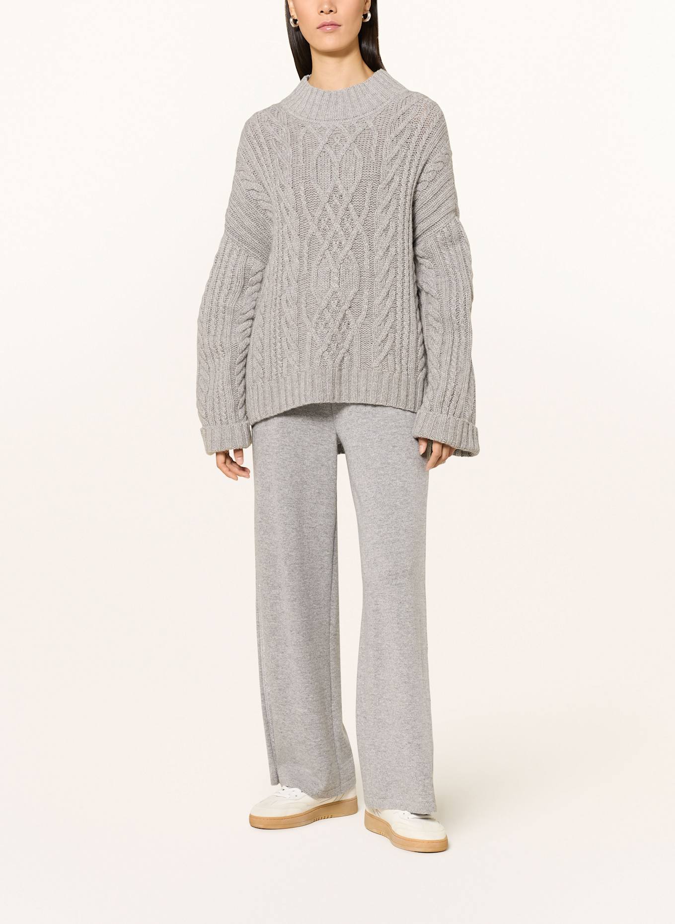 MARC CAIN Oversized-Pullover mit Cashmere: 820 GREY