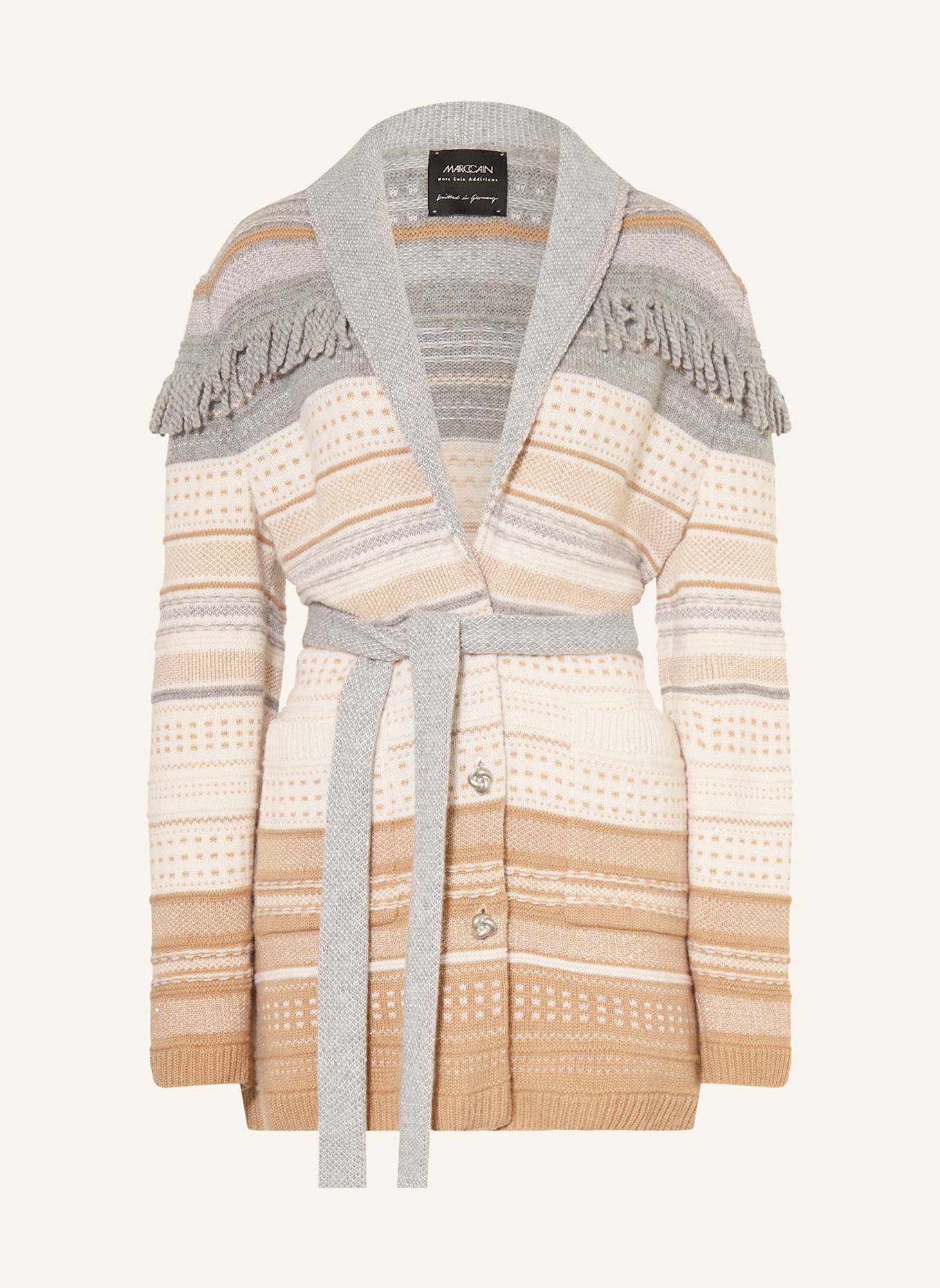 MARC CAIN Strickjacke mit Cashmere: 820 GREY