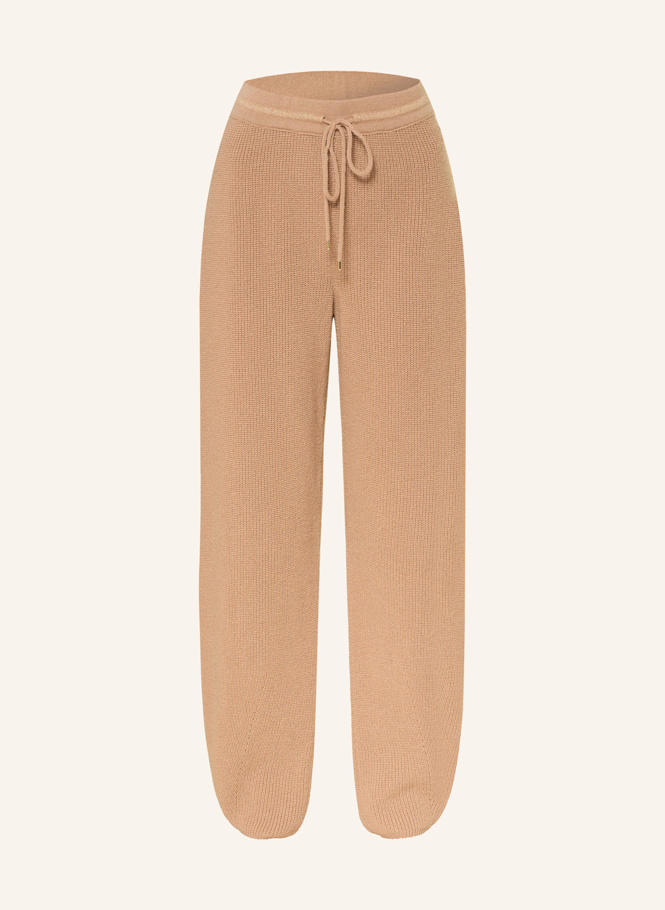 MARC CAIN RHODOS knit pants with cashmere: 623 light brown