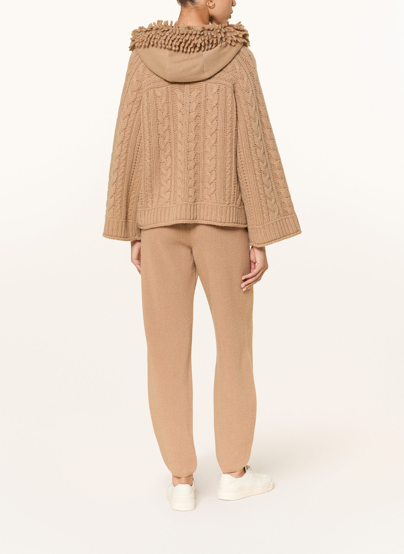 MARC CAIN RHODOS knit pants with cashmere: 623 light brown