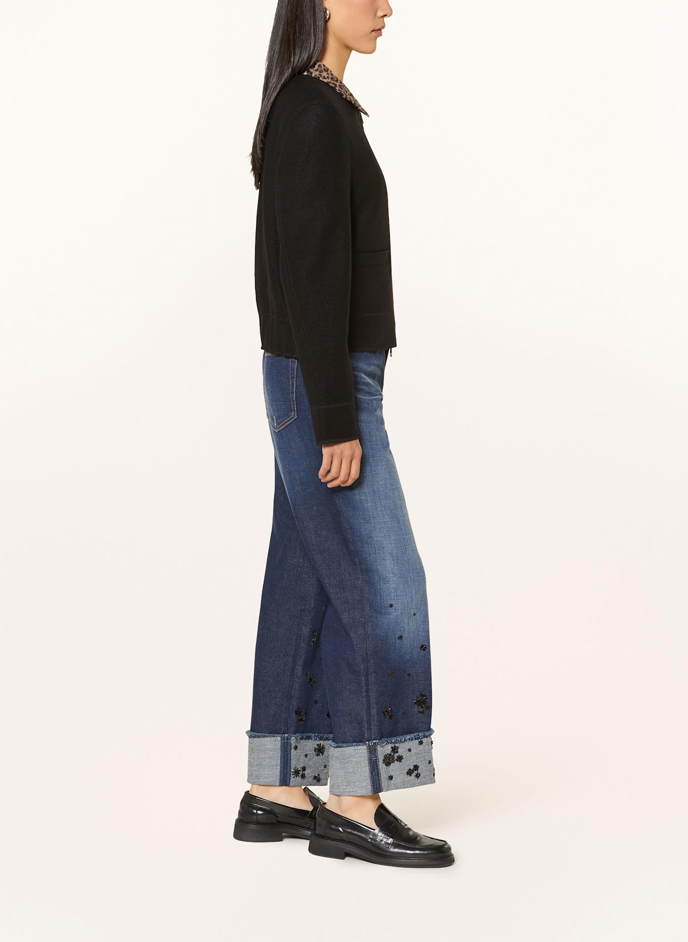 MARC CAIN Wide Leg Jeans WUKARI mit Pailletten: 353 blue denim