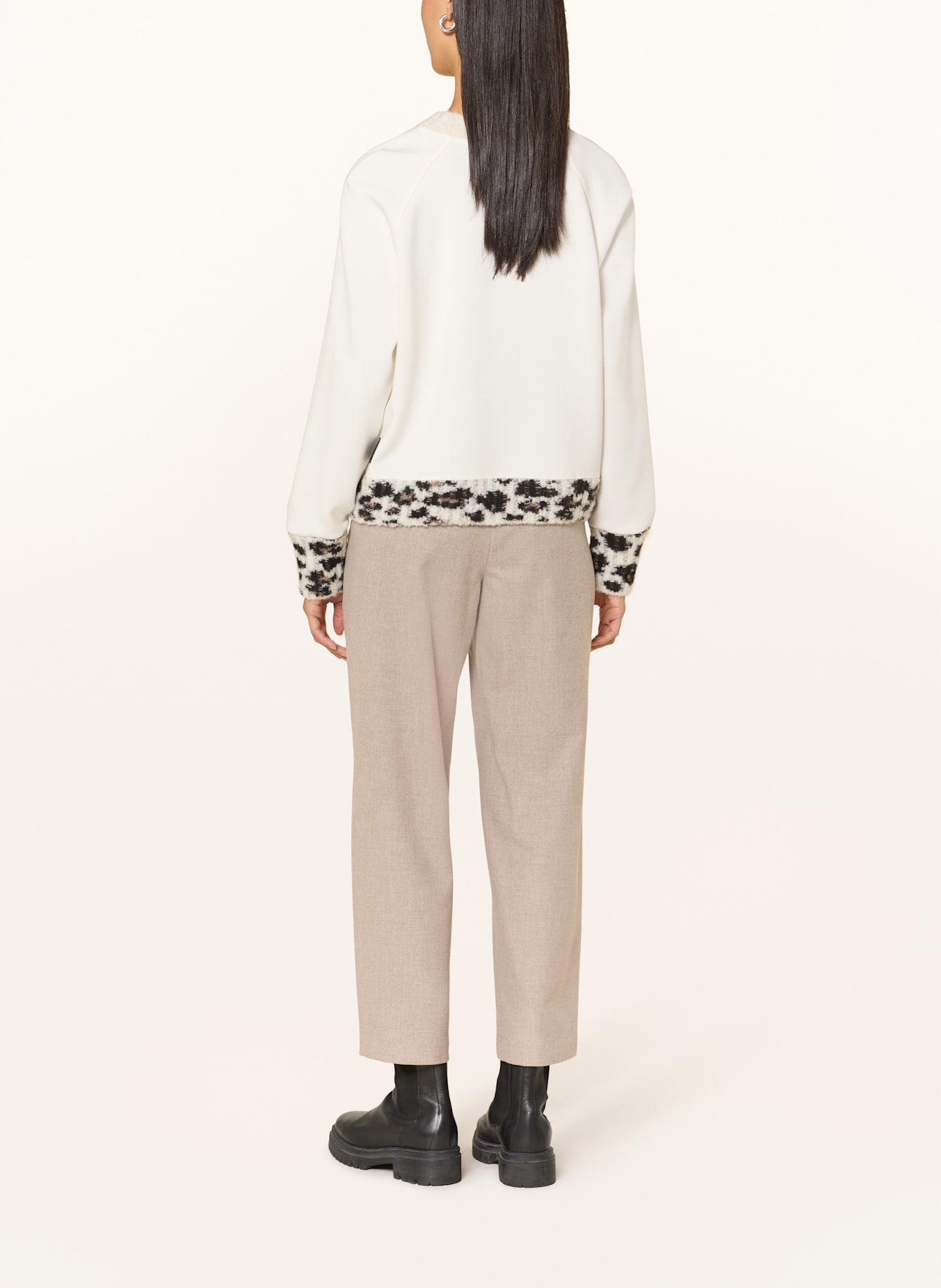 MARC CAIN Spodnie 7/8 z flaneli: 646 warm stone